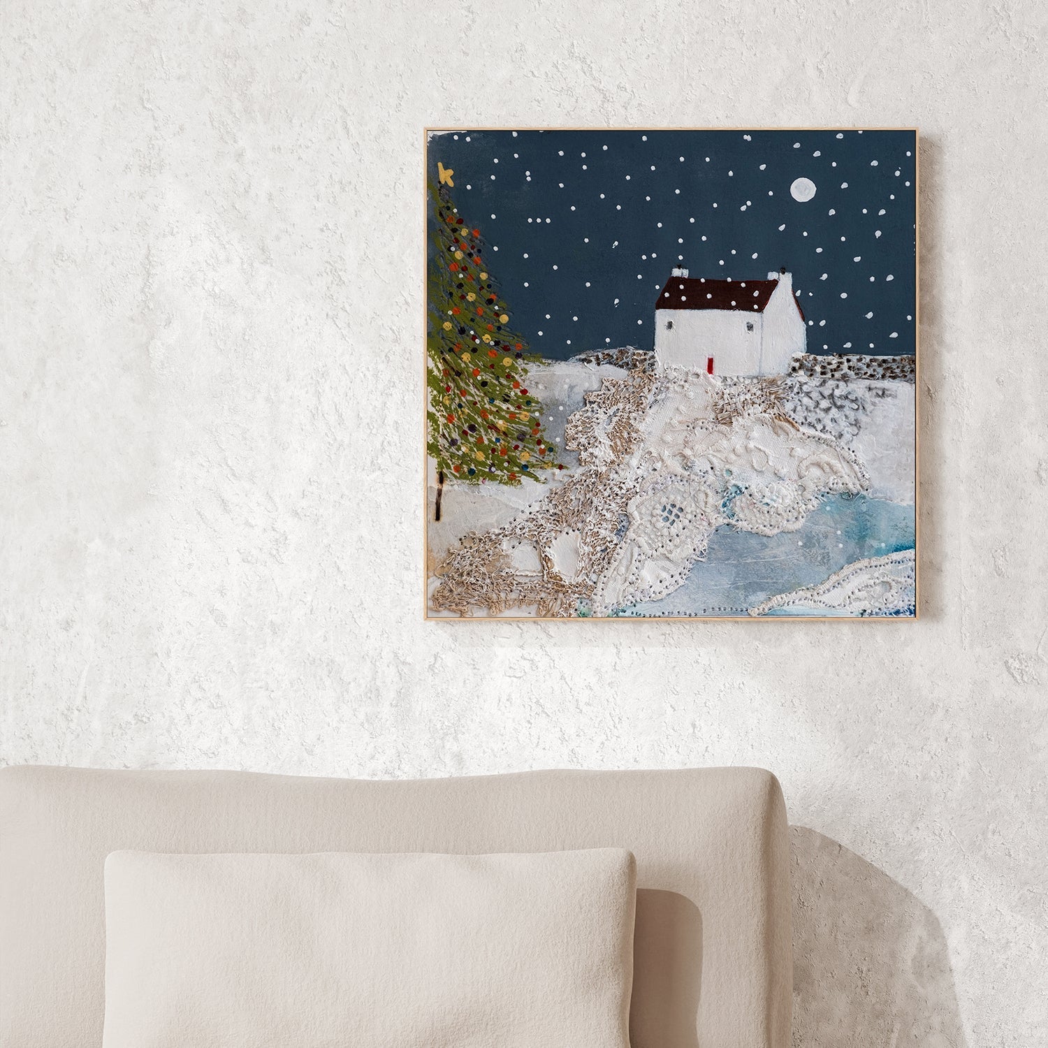 wall-art-print-canvas-poster-framed-Christmas Decorations Light Up The Sky , By Louise O'Hara-2