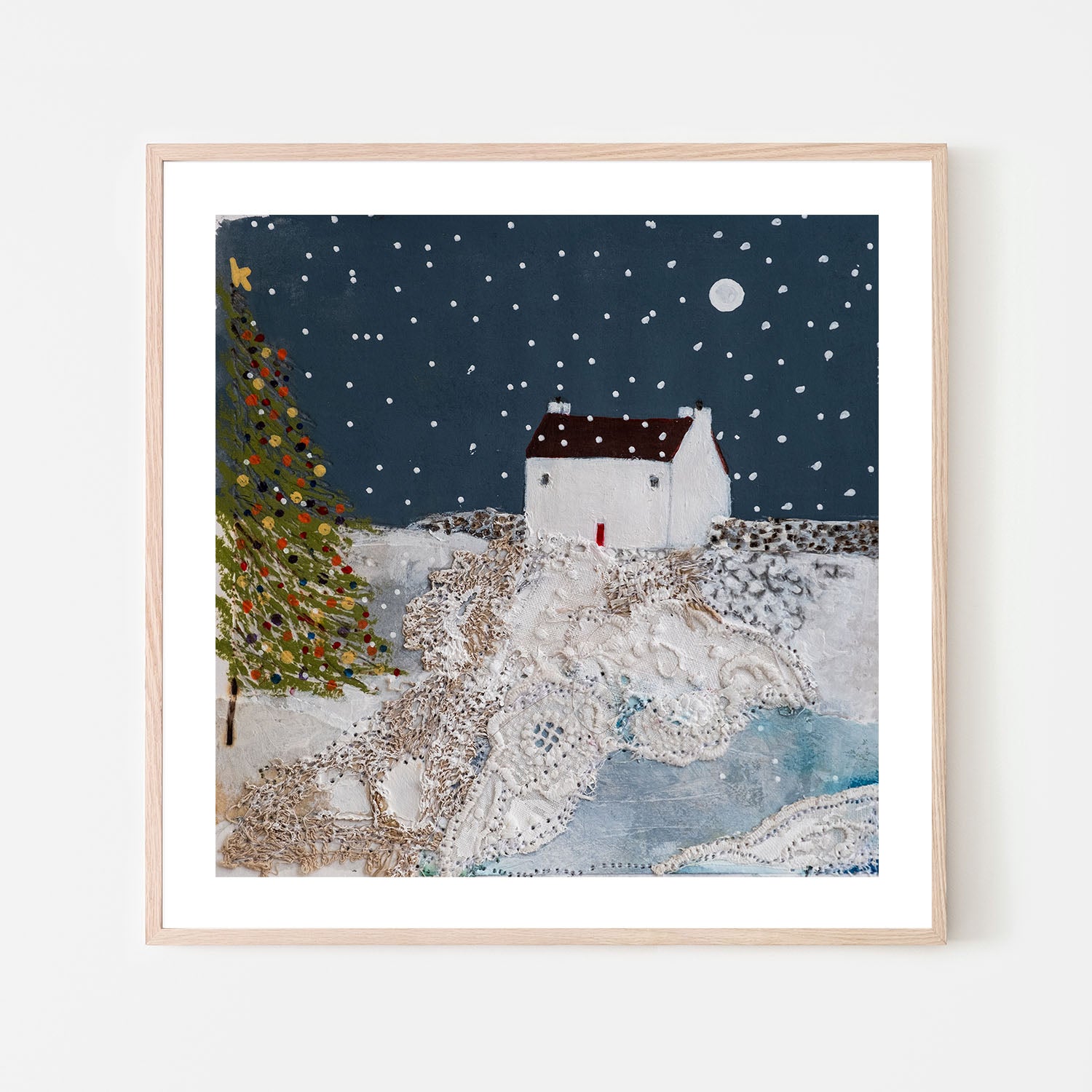 wall-art-print-canvas-poster-framed-Christmas Decorations Light Up The Sky , By Louise O'Hara-6