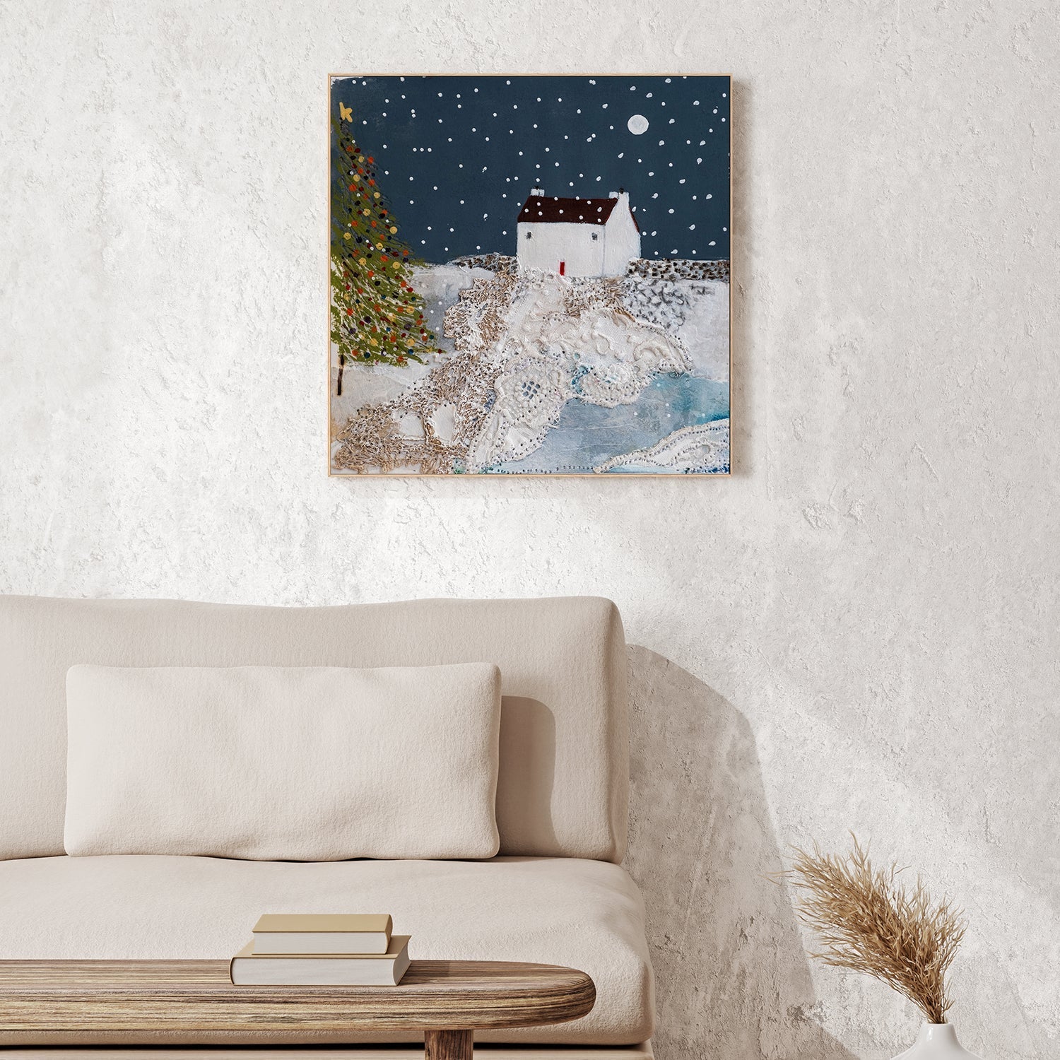 wall-art-print-canvas-poster-framed-Christmas Decorations Light Up The Sky , By Louise O'Hara-7