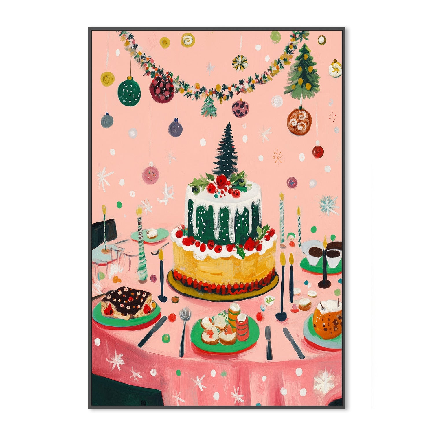 wall-art-print-canvas-poster-framed-Christmas Dinner-3