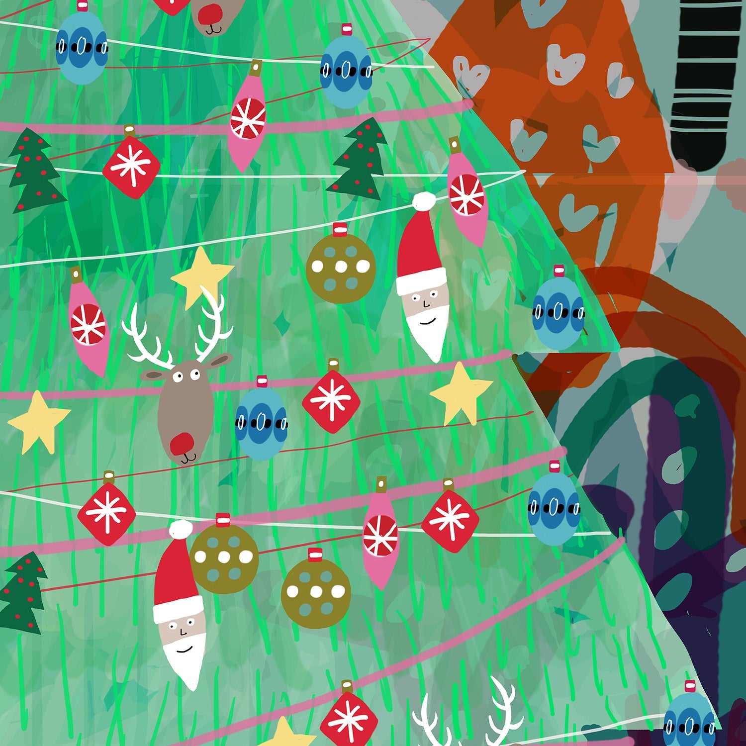 wall-art-print-canvas-poster-framed-Christmas Forrest-11