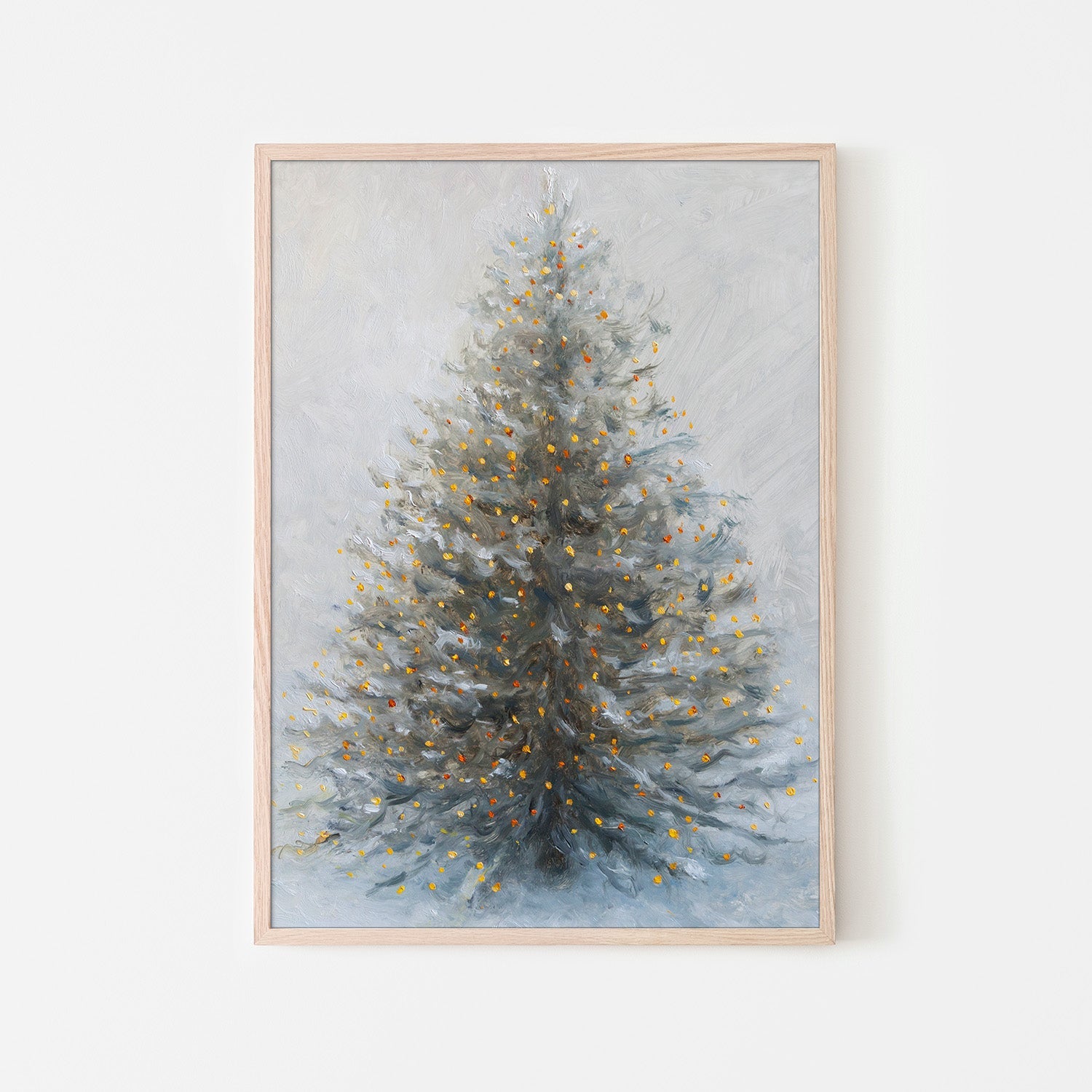 wall-art-print-canvas-poster-framed-Christmas Tree In Snow-6