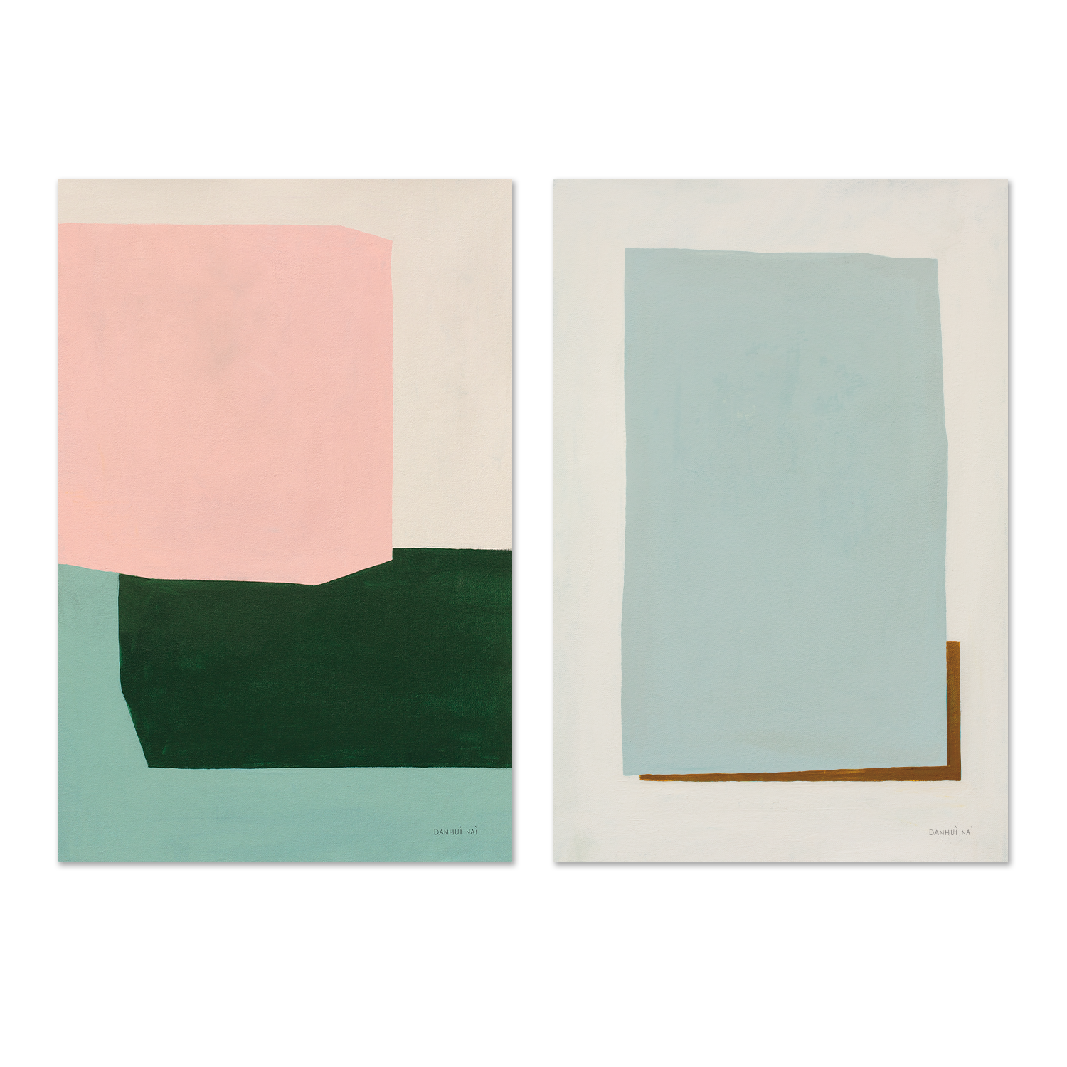 wall-art-print-canvas-poster-framed-Chroma & Solitaire, Set Of 2 , By Danhui Nai-GIOIA-WALL-ART