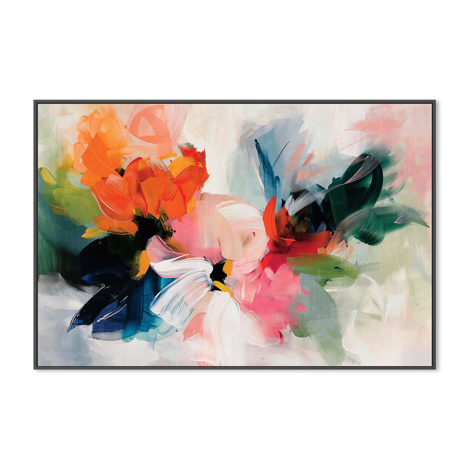 wall-art-print-canvas-poster-framed-Chromaflare Blossom, Style B-3