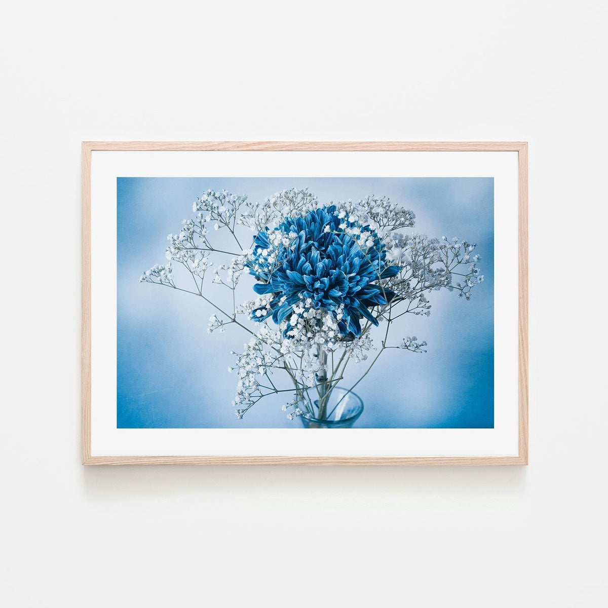 wall-art-print-canvas-poster-framed-Chrysanthemum In Blue, by Mike Kreiten-by-Plus X Studio-Gioia Wall Art