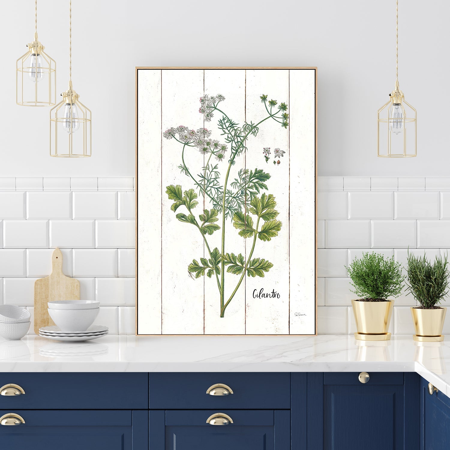 wall-art-print-canvas-poster-framed-Cilantro Cottage Herbs, Style B , By Sue Schlabach-7