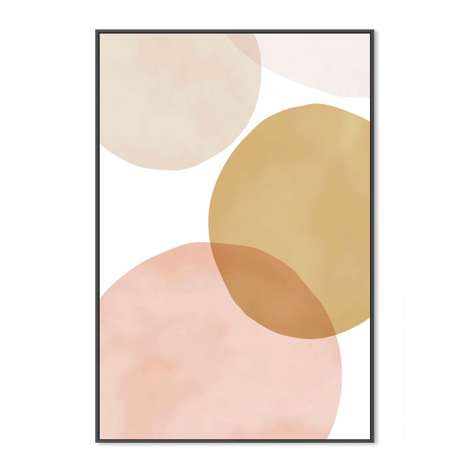wall-art-print-canvas-poster-framed-Circles Mustard-by-Dear Musketeer Studio-Gioia Wall Art