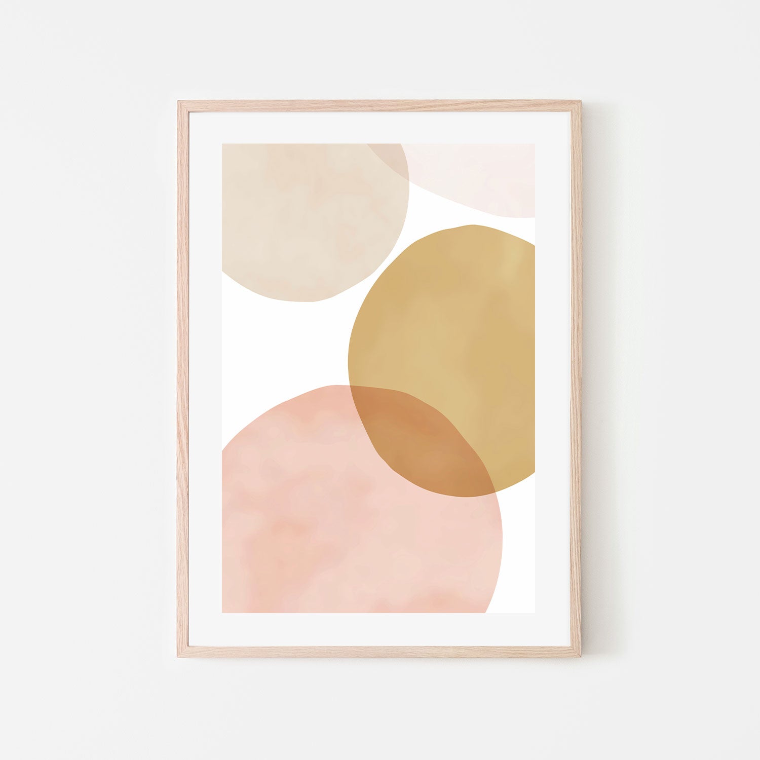 wall-art-print-canvas-poster-framed-Circles Mustard-by-Dear Musketeer Studio-Gioia Wall Art