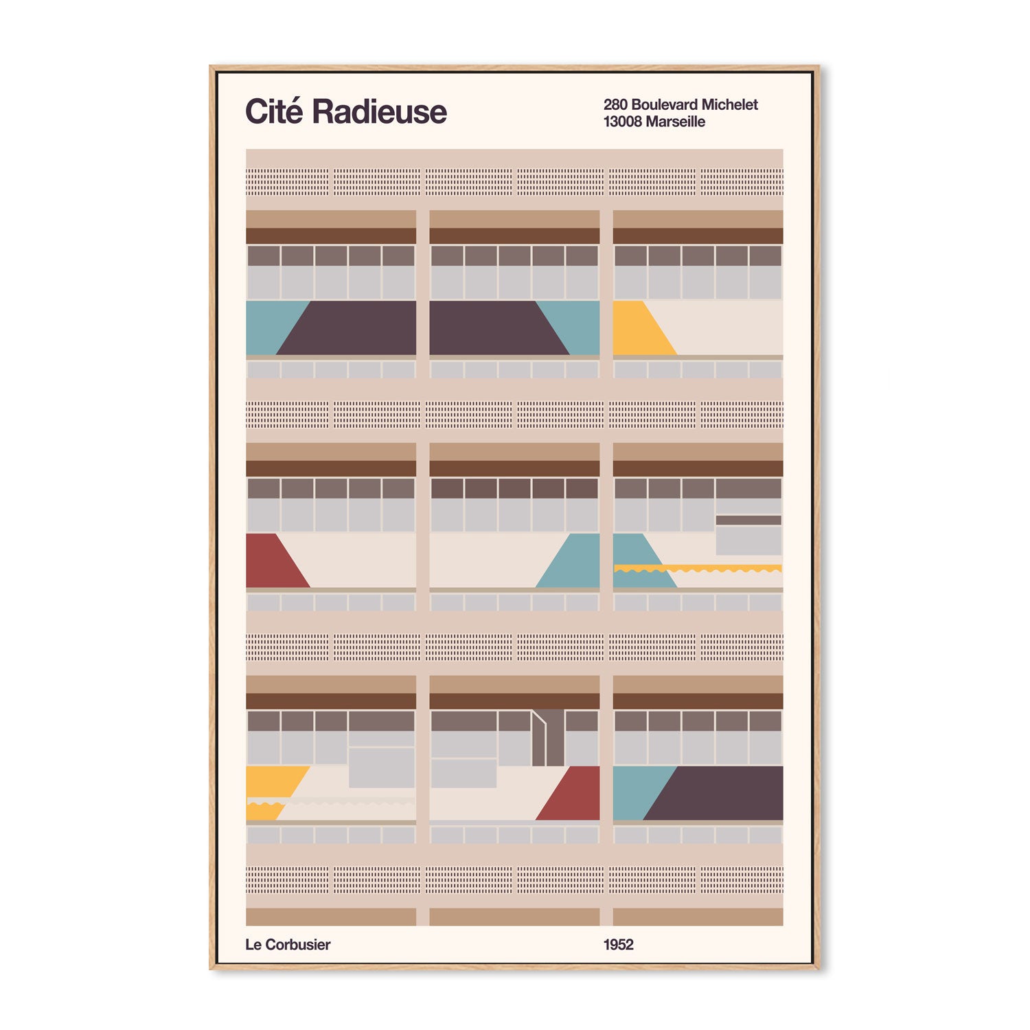 wall-art-print-canvas-poster-framed-Cité Radieuse, By Florent Bodart-GIOIA-WALL-ART