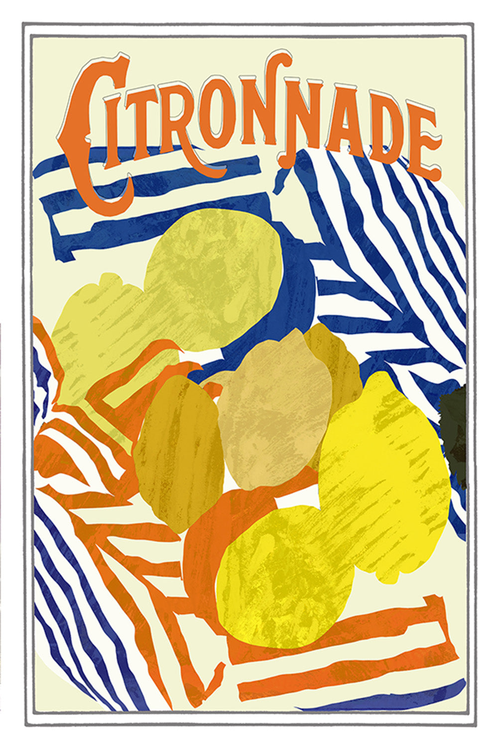 wall-art-print-canvas-poster-framed-Citronnade Orange and Blue-1