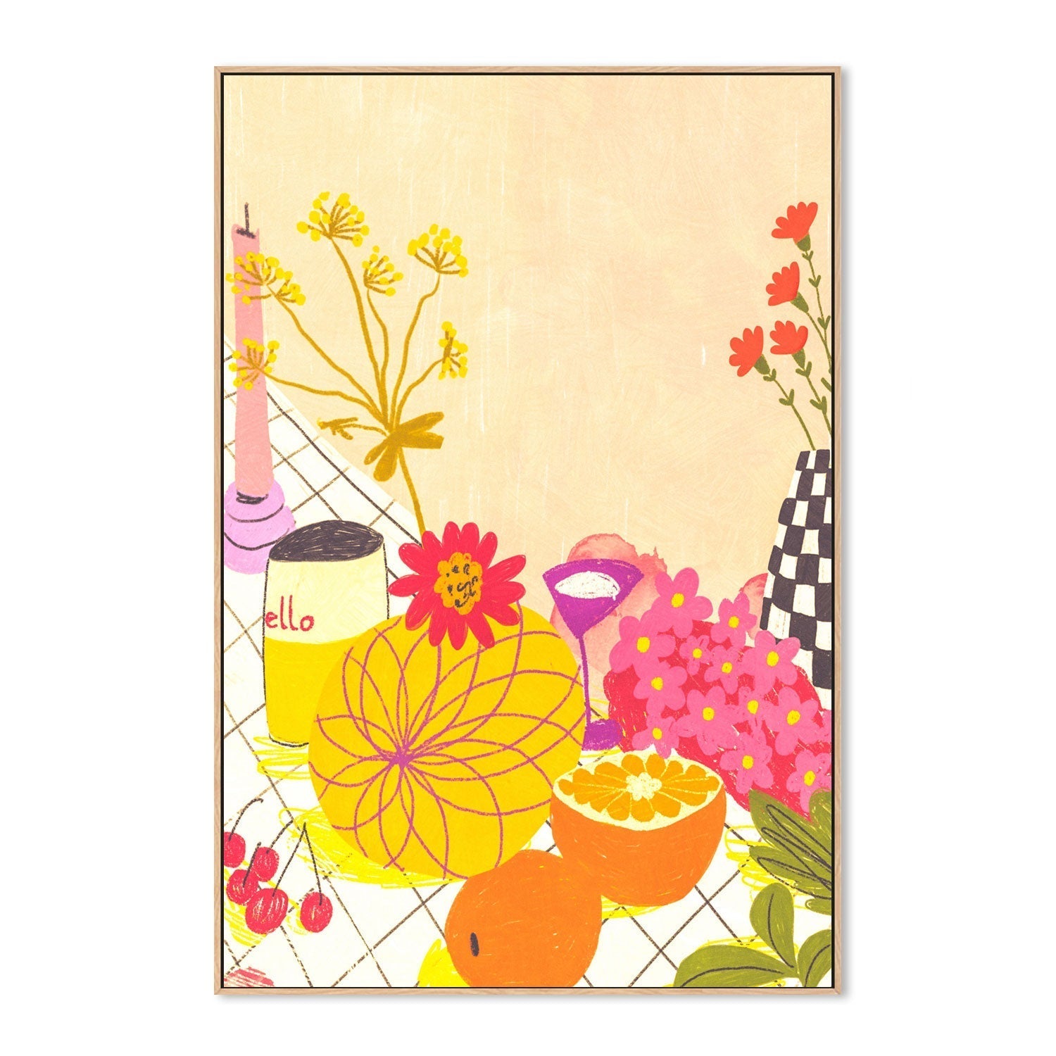 wall-art-print-canvas-poster-framed-Citrus And Flowers , By Gigi Rosado-GIOIA-WALL-ART