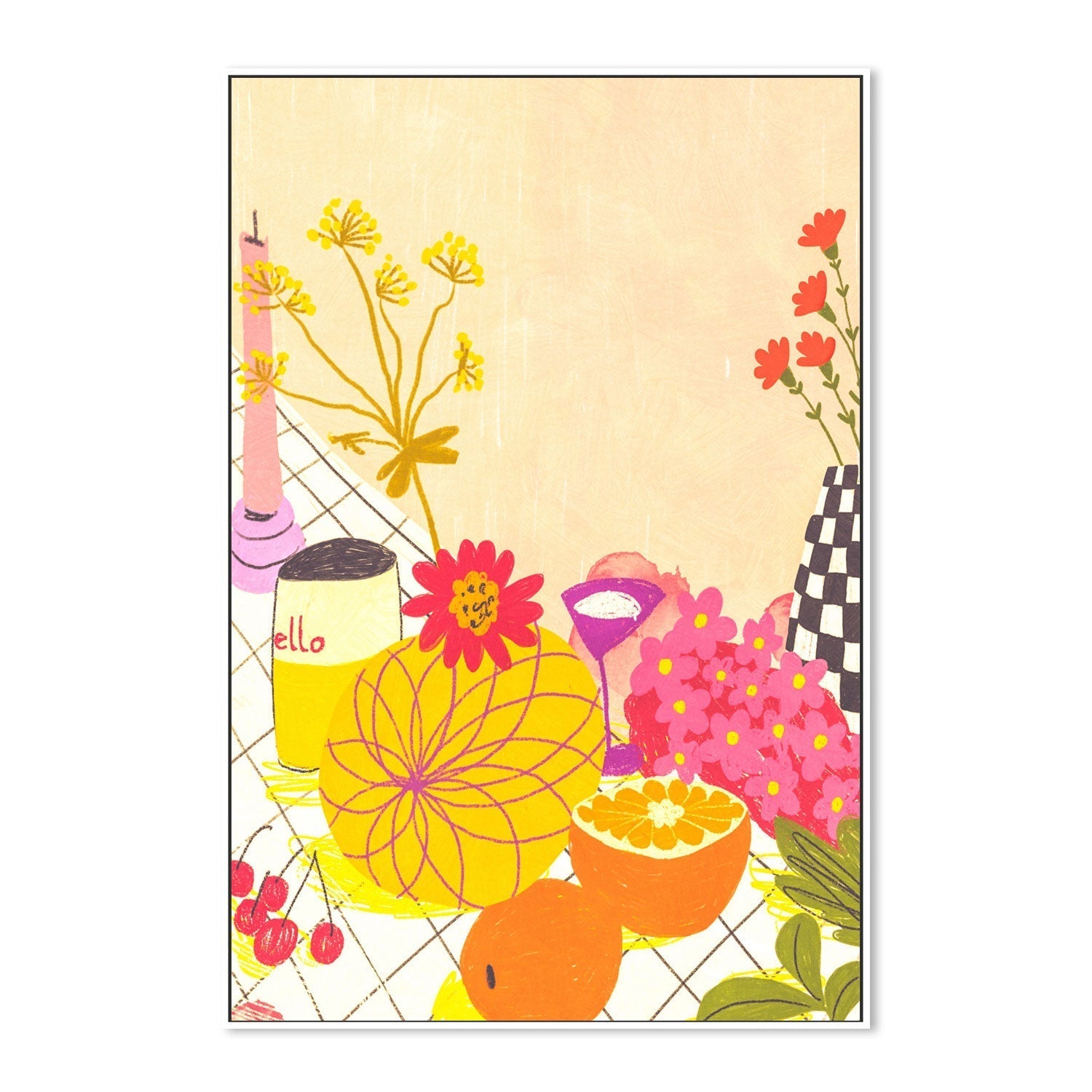 wall-art-print-canvas-poster-framed-Citrus And Flowers , By Gigi Rosado-GIOIA-WALL-ART