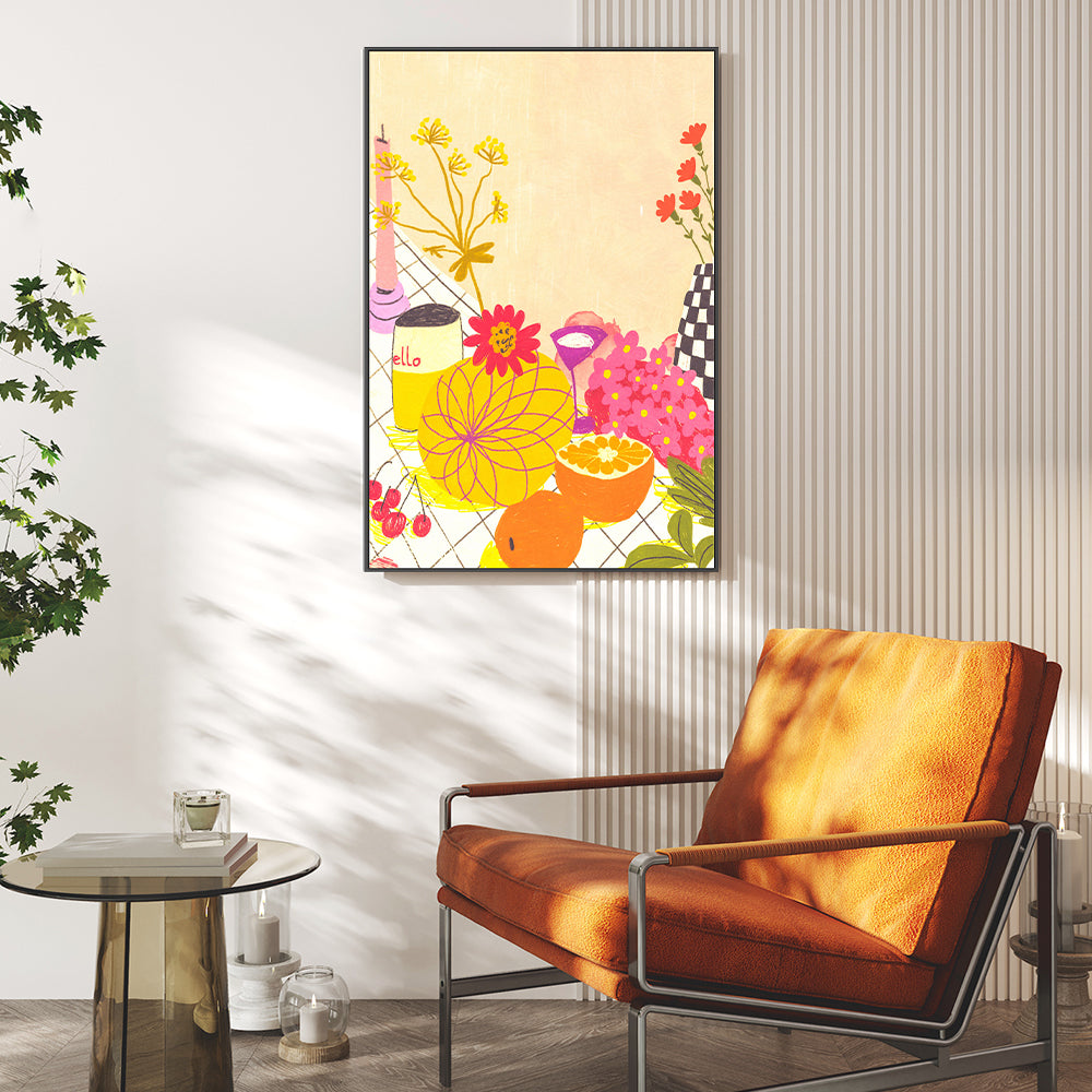 wall-art-print-canvas-poster-framed-Citrus And Flowers , By Gigi Rosado-GIOIA-WALL-ART