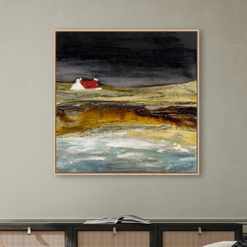 wall-art-print-canvas-poster-framed-Cliff Top Meadows-by-Louise O'hara-Gioia Wall Art