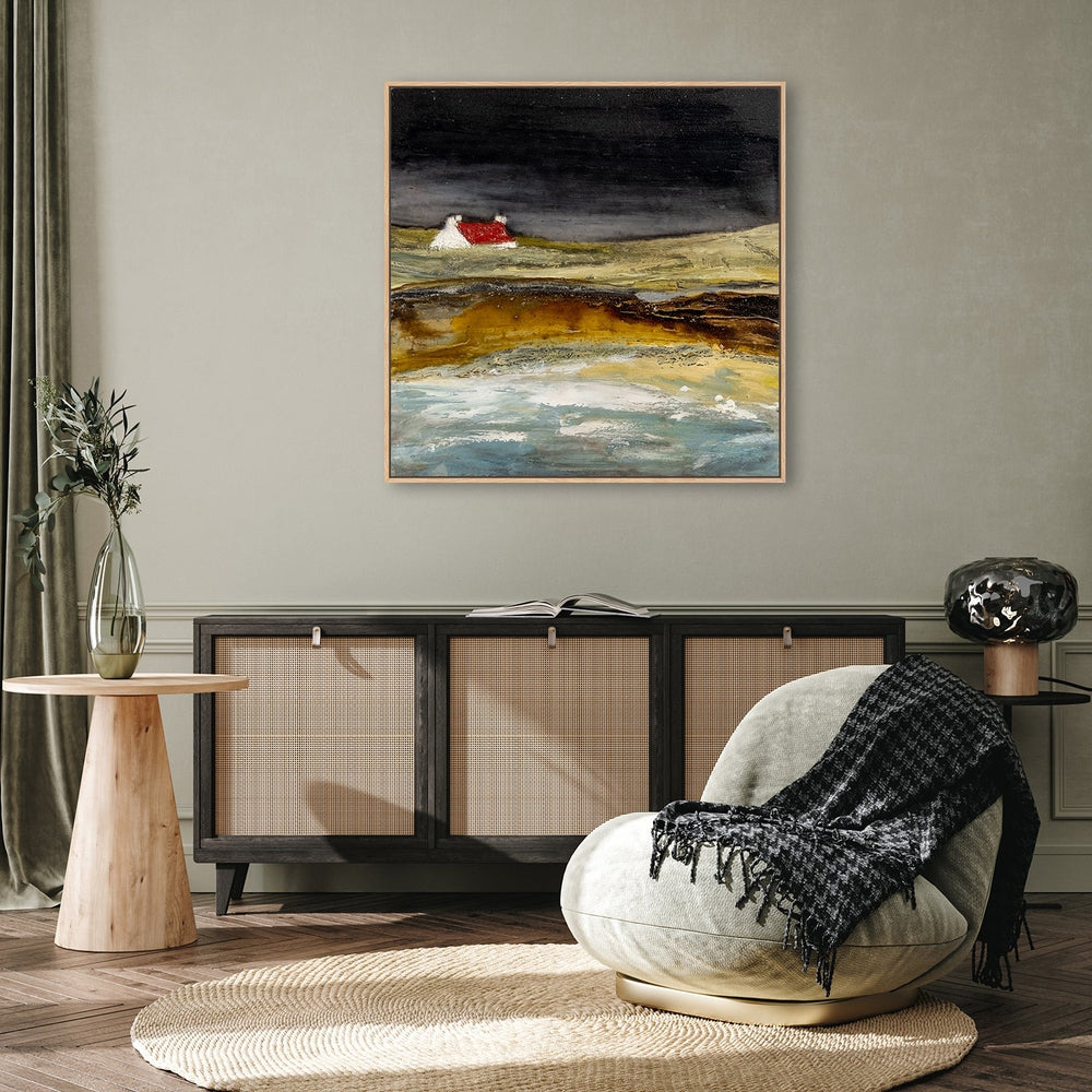 wall-art-print-canvas-poster-framed-Cliff Top Meadows-by-Louise O'hara-Gioia Wall Art