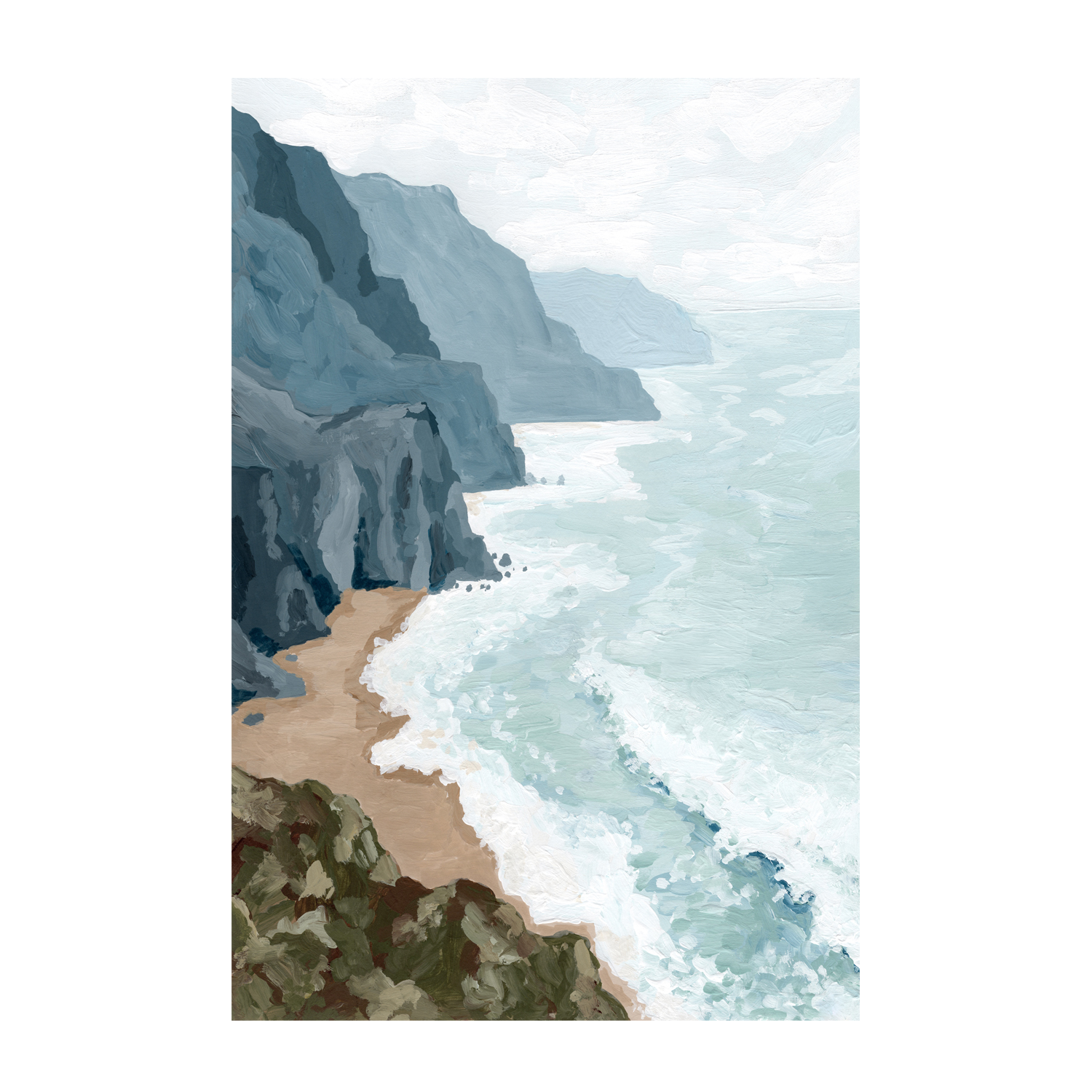 wall-art-print-canvas-poster-framed-Cliffs Shores , By Hannah Weisner-1