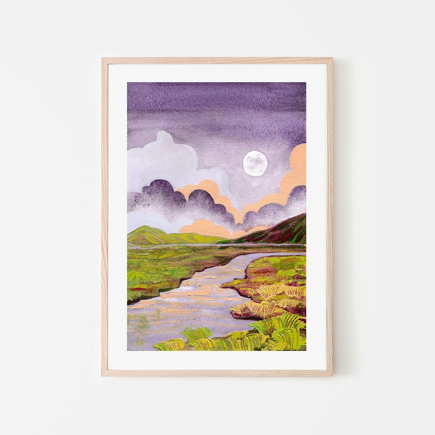 wall-art-print-canvas-poster-framed-Cloudy Moon In The River Valley-GIOIA-WALL-ART