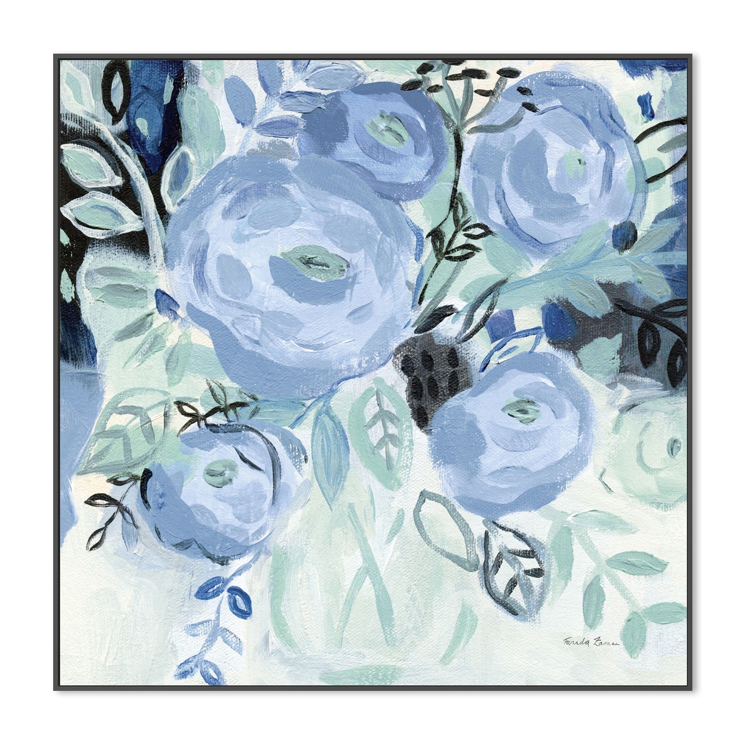 wall-art-print-canvas-poster-framed-Coastal Blooms , By Farida Zaman-3