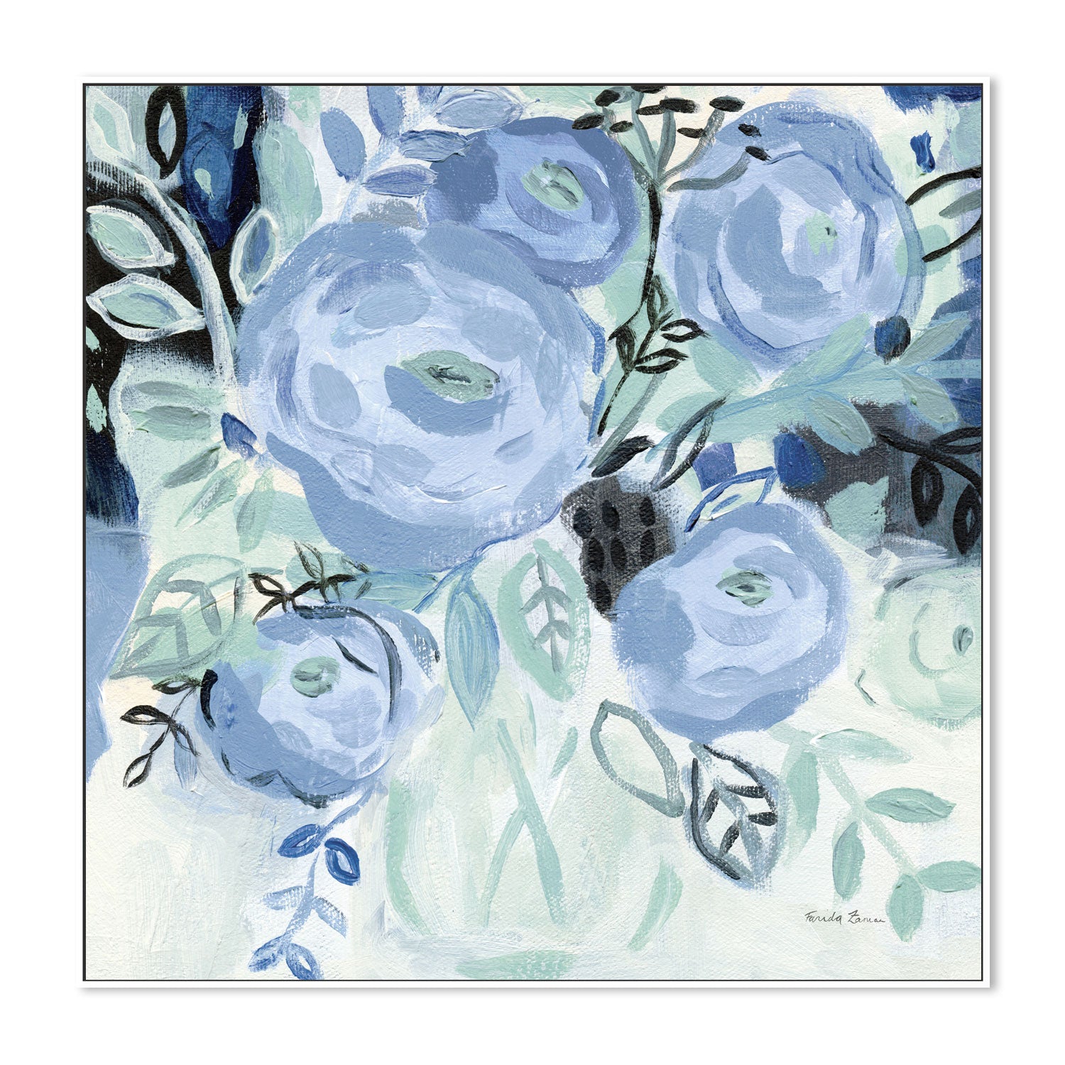 wall-art-print-canvas-poster-framed-Coastal Blooms , By Farida Zaman-5