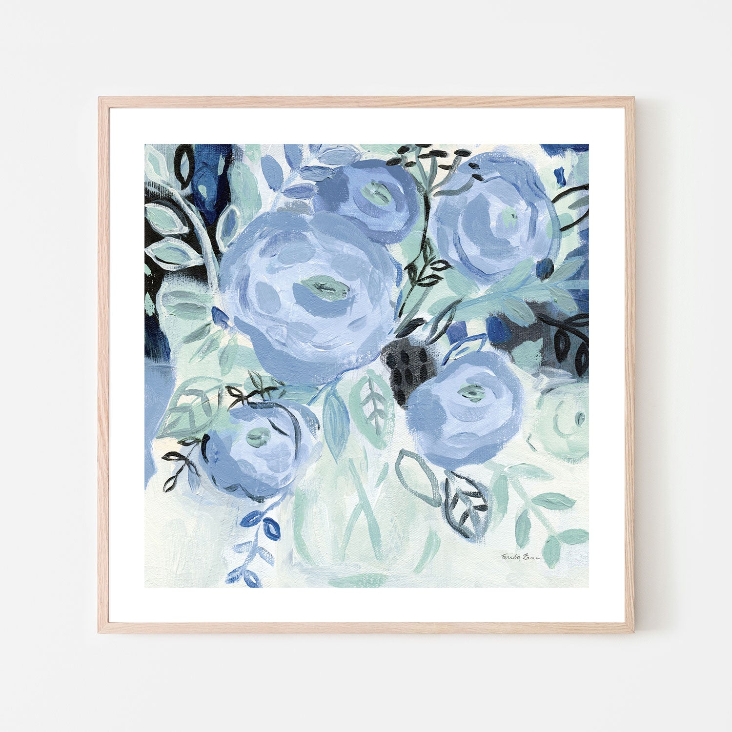 wall-art-print-canvas-poster-framed-Coastal Blooms , By Farida Zaman-6
