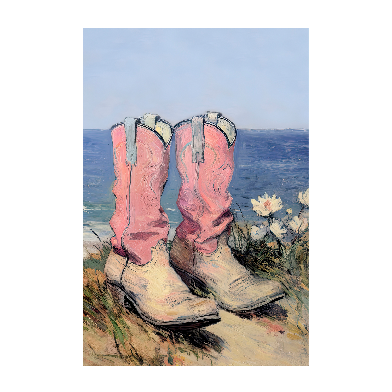 wall-art-print-canvas-poster-framed-Coastal Boots , By Lady Hana-1