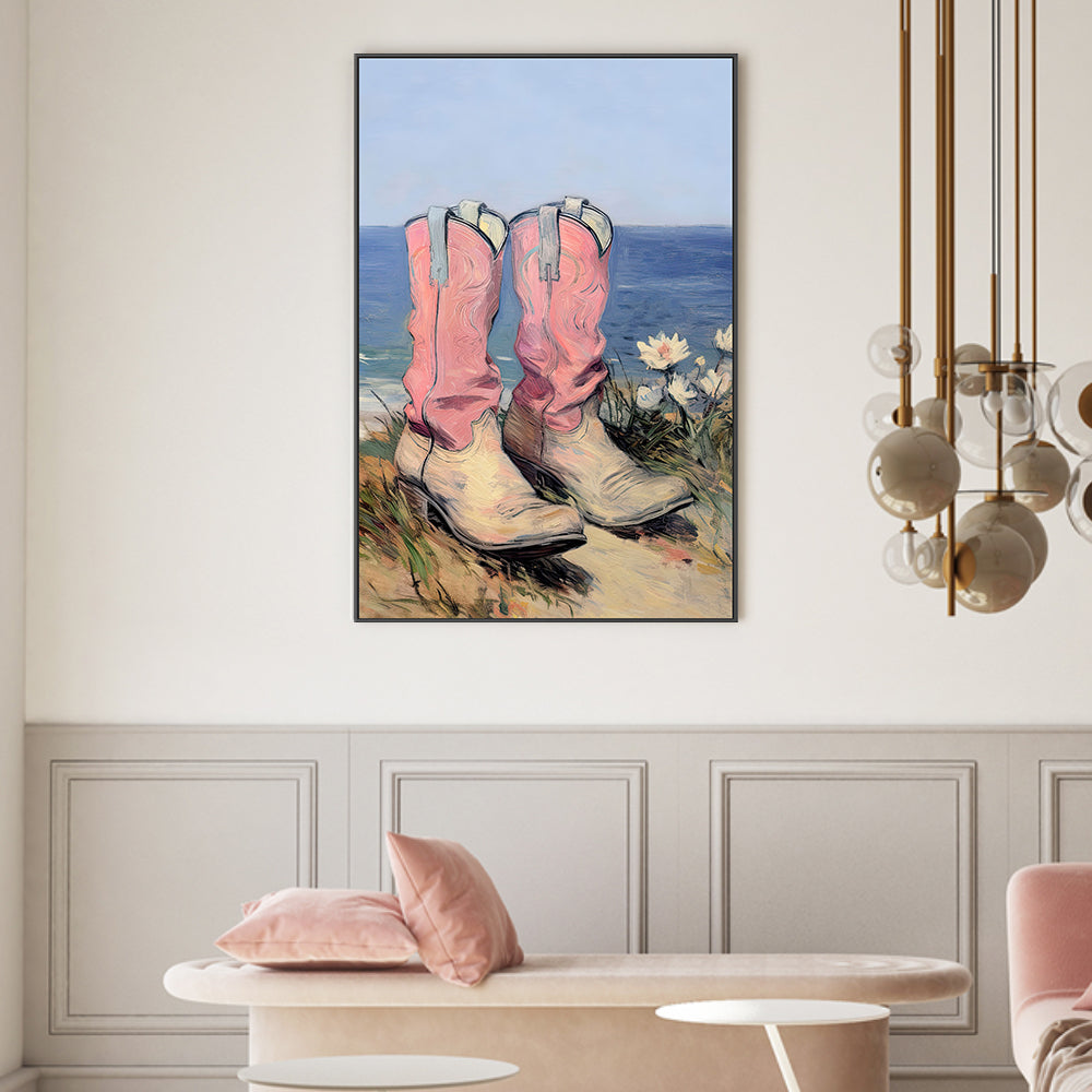 wall-art-print-canvas-poster-framed-Coastal Boots , By Lady Hana-2