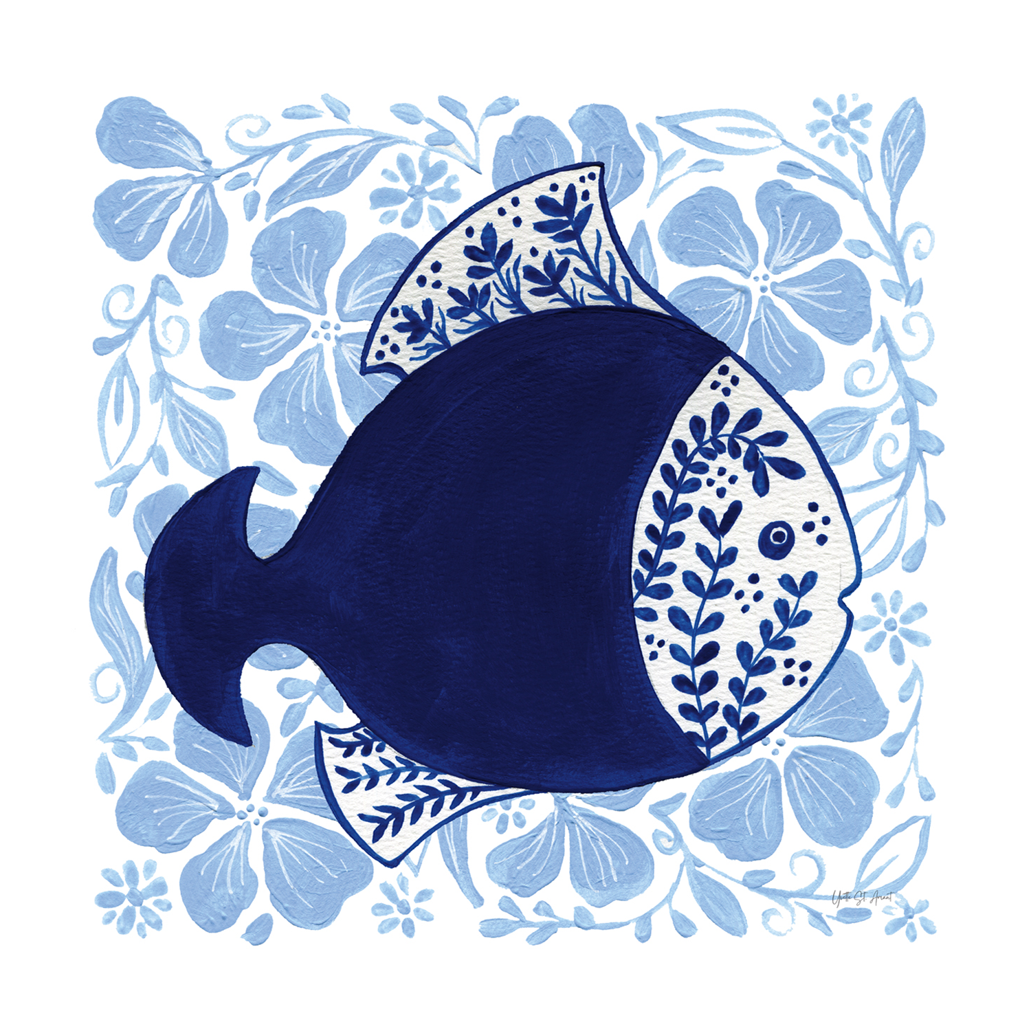 wall-art-print-canvas-poster-framed-Coastal Chinoiserie, Style A , By Yvette St. Amant-1