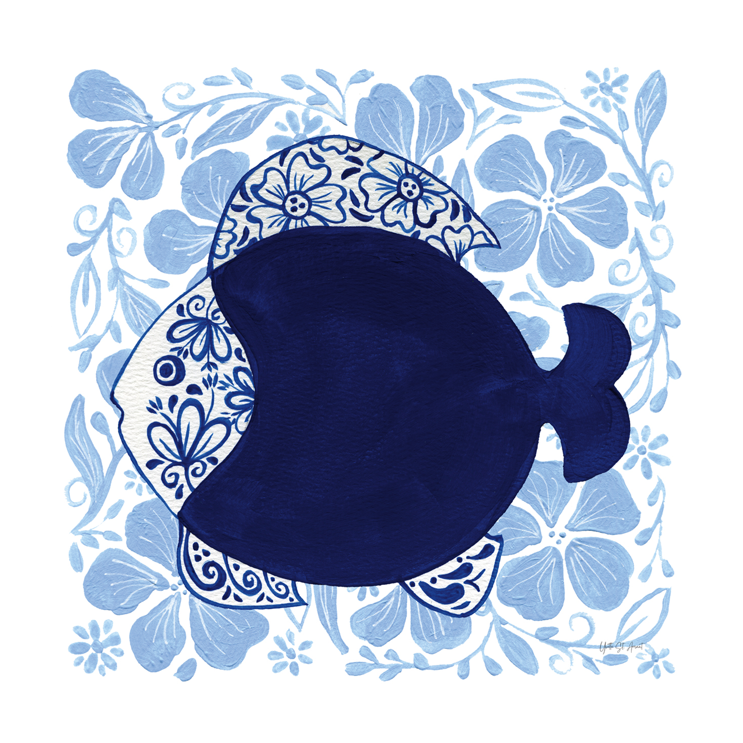 wall-art-print-canvas-poster-framed-Coastal Chinoiserie, Style B , By Yvette St. Amant-1