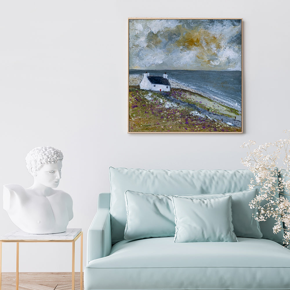 wall-art-print-canvas-poster-framed-Costal Cottage-by-Louise O'Hara-Gioia Wall Art