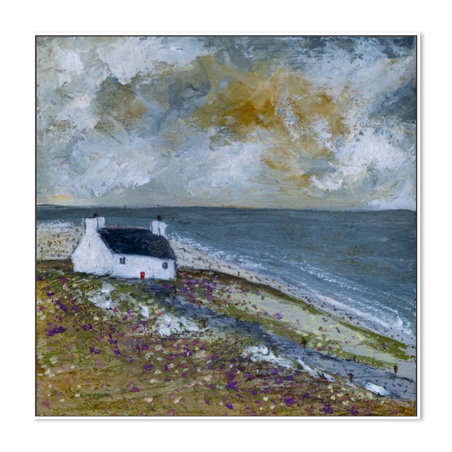 wall-art-print-canvas-poster-framed-Costal Cottage-by-Louise O'Hara-Gioia Wall Art