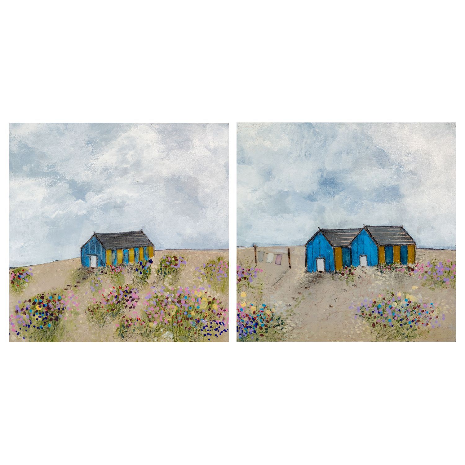 wall-art-print-canvas-poster-framed-Coastal Dunes, Style A & B, Set Of 2 , By Louise O'Hara-1