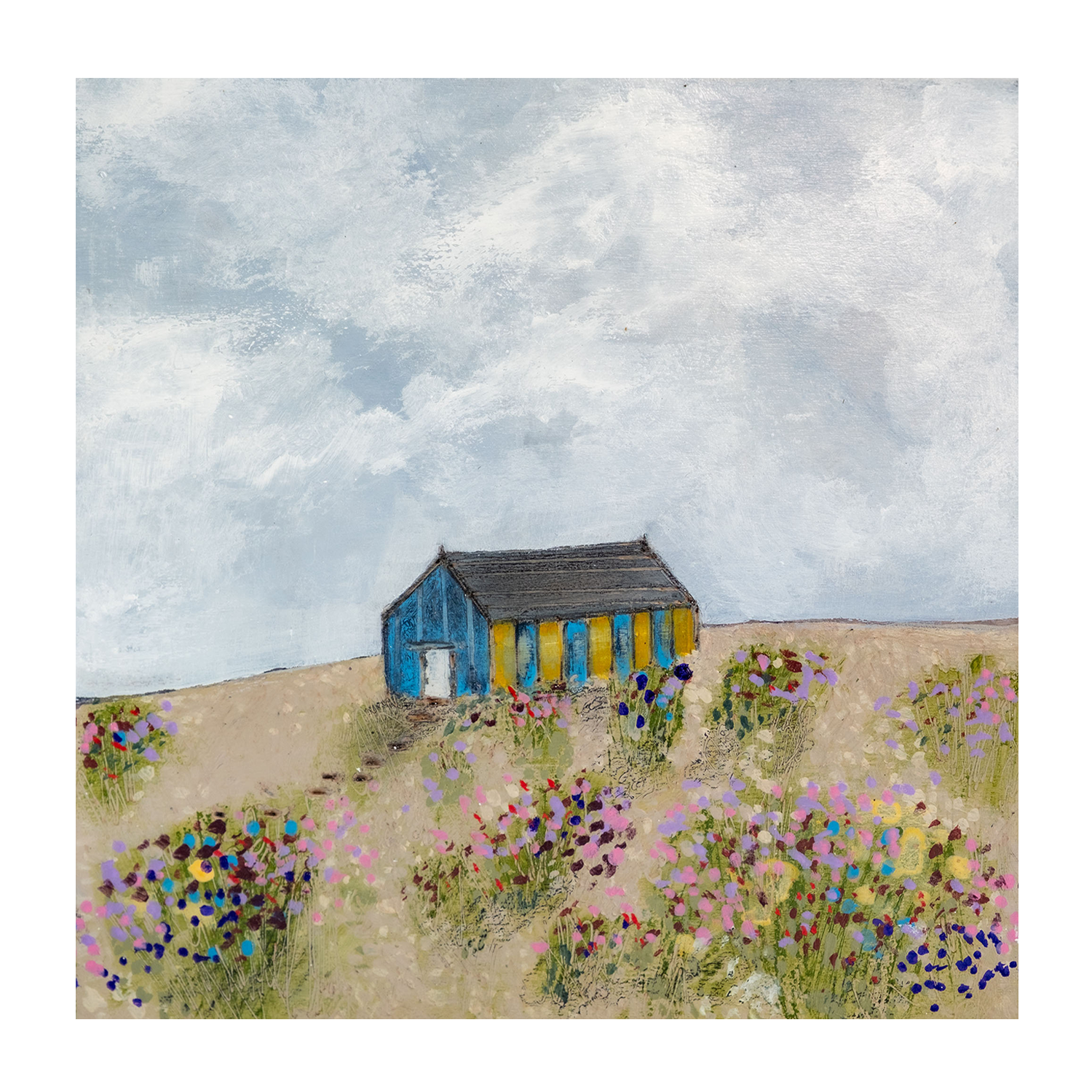 wall-art-print-canvas-poster-framed-Coastal Dunes, Style A , By Louise O'Hara-1