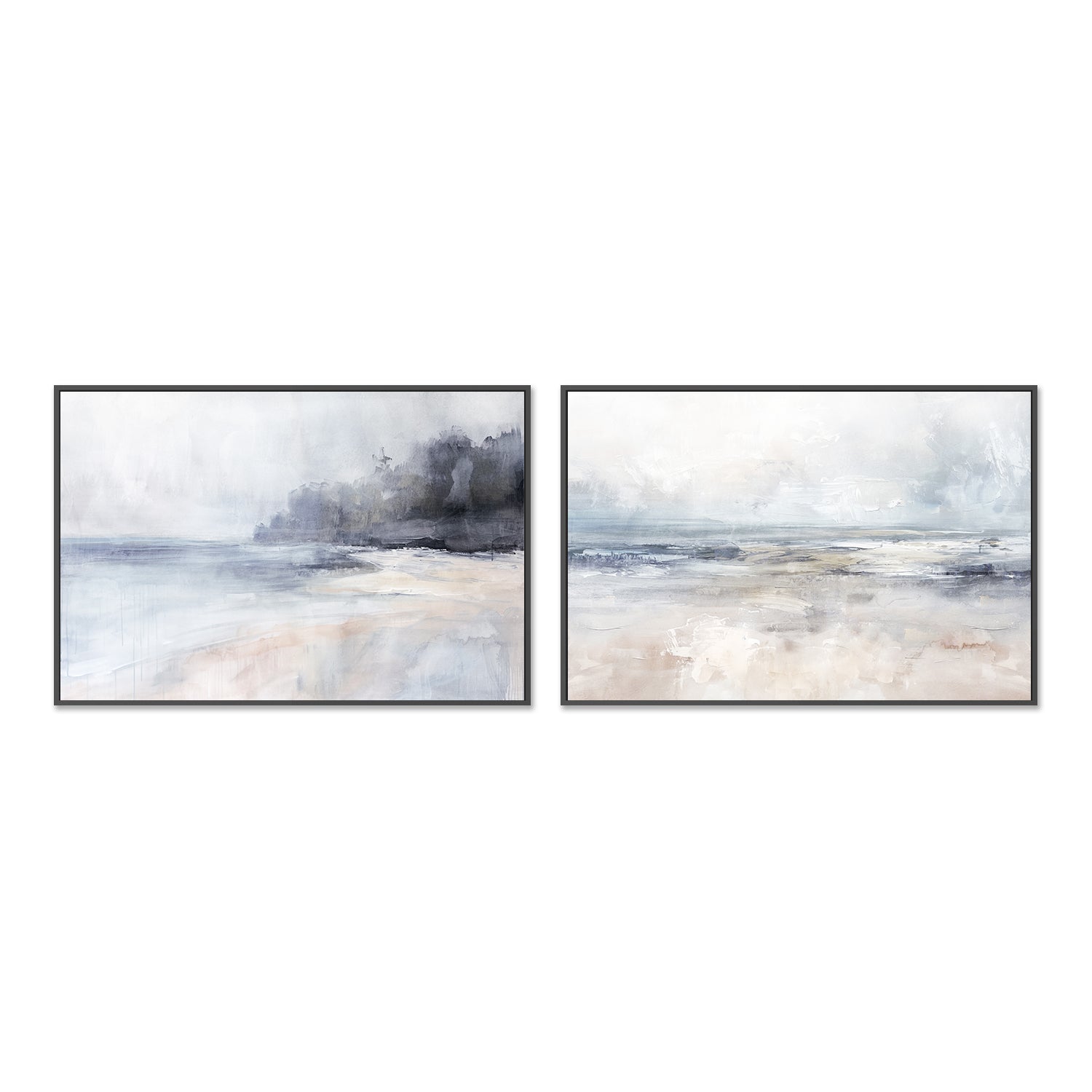 wall-art-print-canvas-poster-framed-Coastal Fog, Set Of 2 , By Nina Blue , By Nina Blue-3