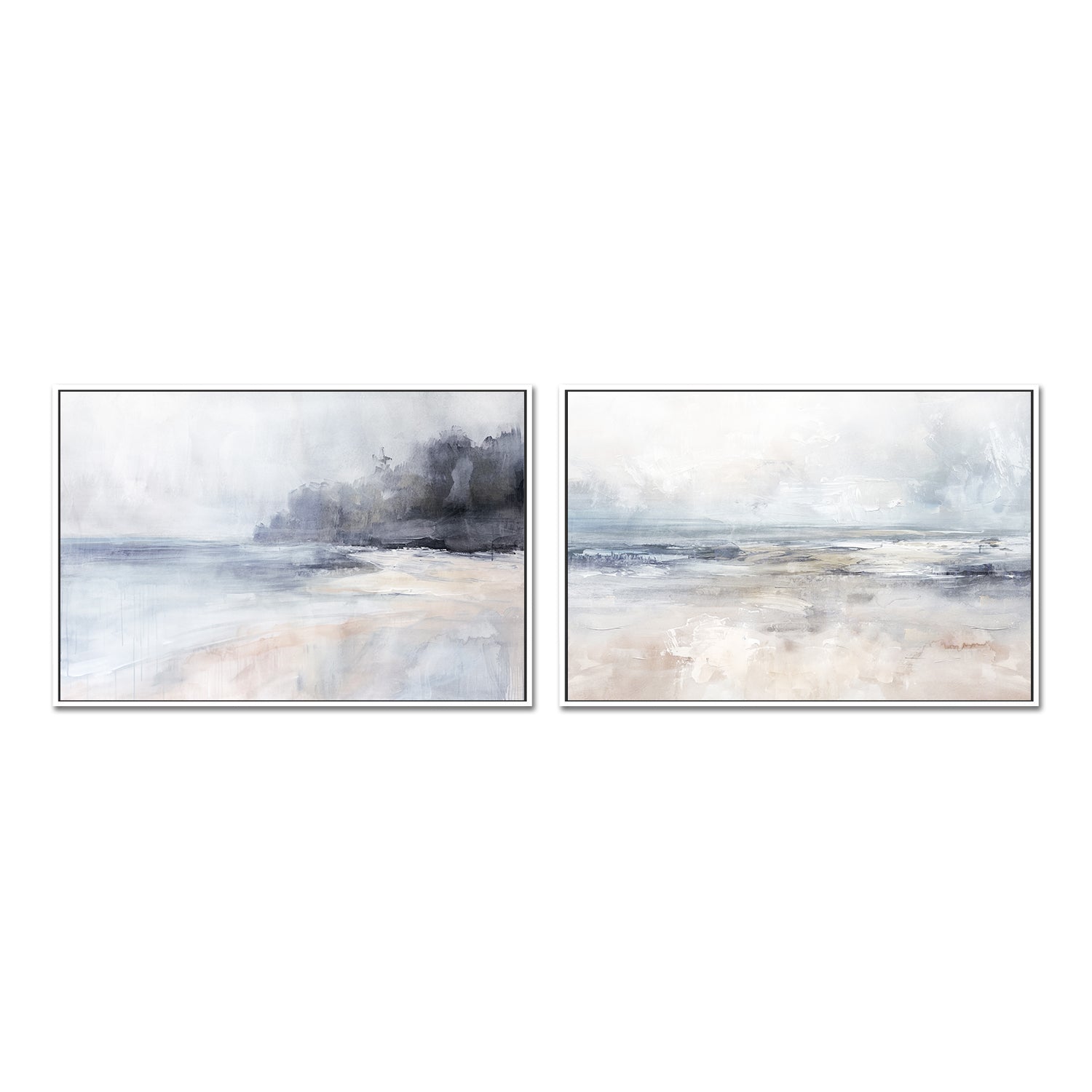 wall-art-print-canvas-poster-framed-Coastal Fog, Set Of 2 , By Nina Blue , By Nina Blue-5