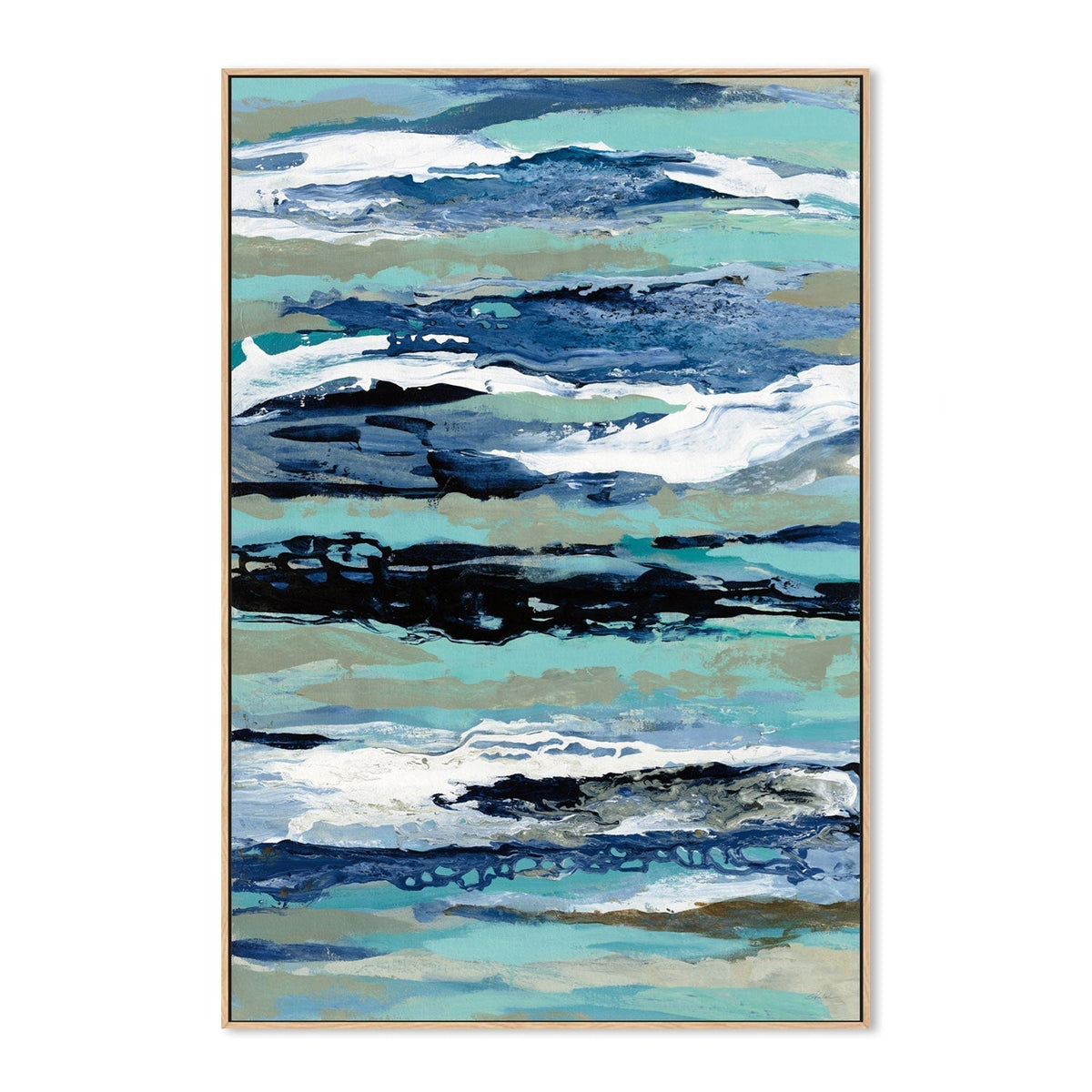 wall-art-print-canvas-poster-framed-Coastal Sea Foam, Style A-by-Silvia Vassileva-Gioia Wall Art