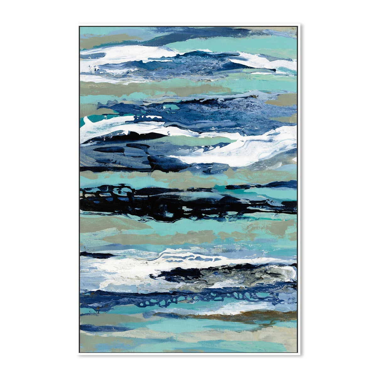 wall-art-print-canvas-poster-framed-Coastal Sea Foam, Style A-by-Silvia Vassileva-Gioia Wall Art