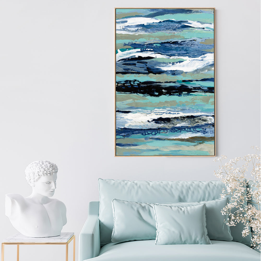 wall-art-print-canvas-poster-framed-Coastal Sea Foam, Style A-by-Silvia Vassileva-Gioia Wall Art