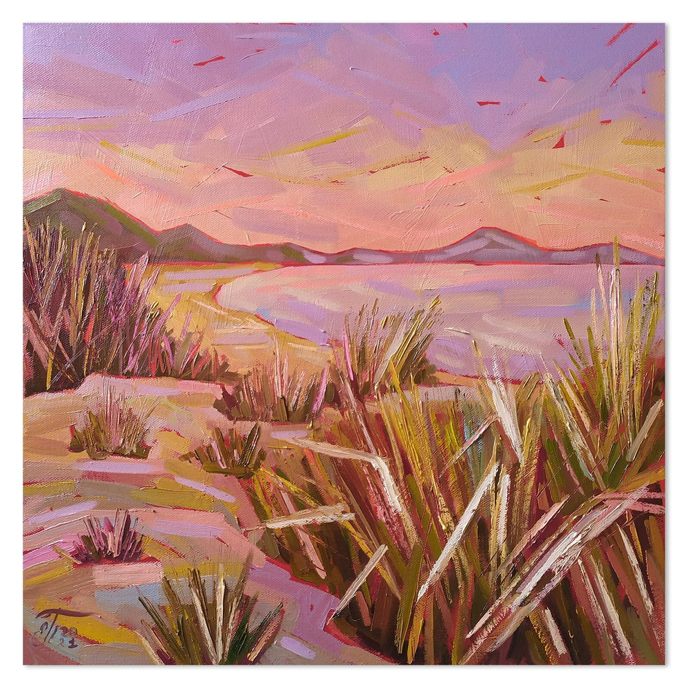 wall-art-print-canvas-poster-framed-Coastal Thickets At Dusk-by-Ekaterina Prisich-Gioia Wall Art