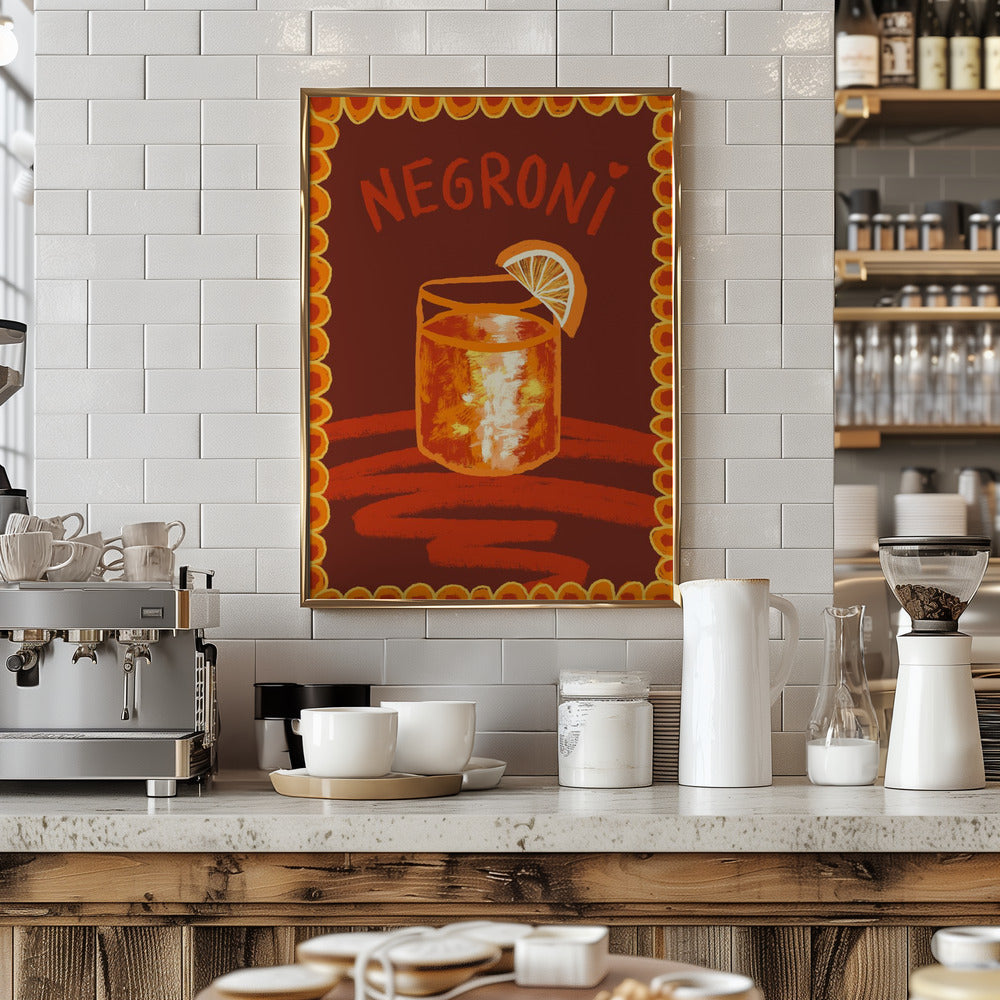 wall-art-print-canvas-poster-framed-Cocktail Negroni , By Studio Dolci-4