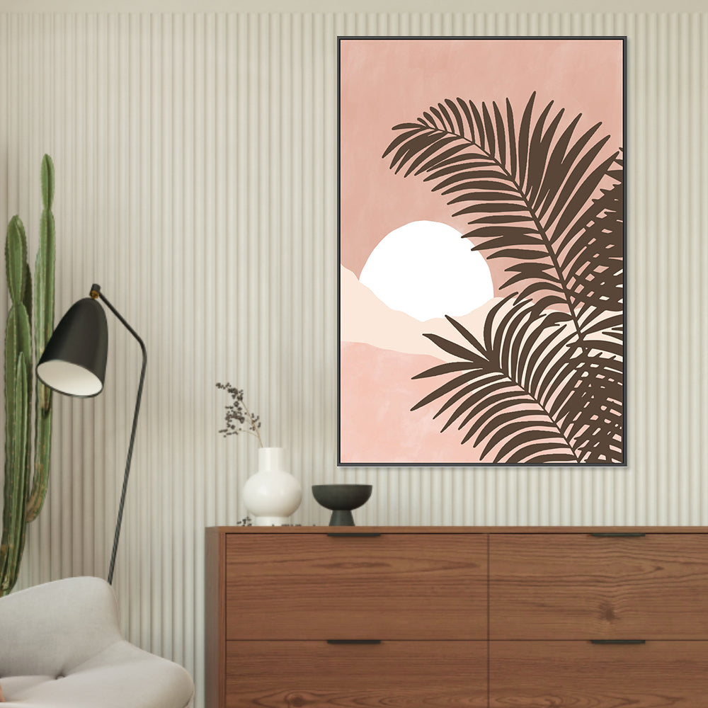wall-art-print-canvas-poster-framed-Cocoa Palm Leaves , By Elena Ristova-GIOIA-WALL-ART