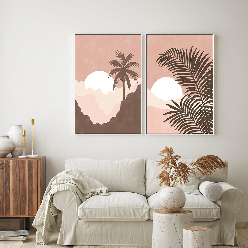 wall-art-print-canvas-poster-framed-Cocoa Seaside, Set Of 2 , By Elena Ristova-GIOIA-WALL-ART