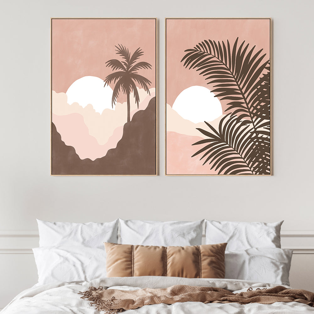 wall-art-print-canvas-poster-framed-Cocoa Seaside, Set Of 2 , By Elena Ristova-GIOIA-WALL-ART