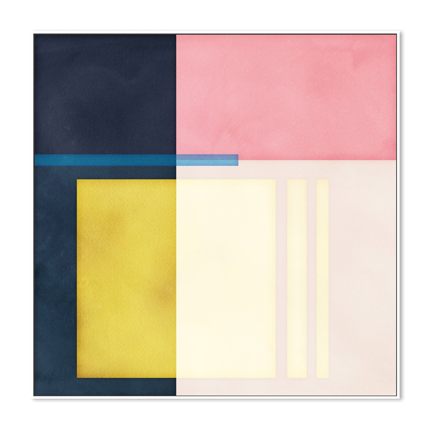 wall-art-print-canvas-poster-framed-Color Block Square, Style A , By Nina Blue-5