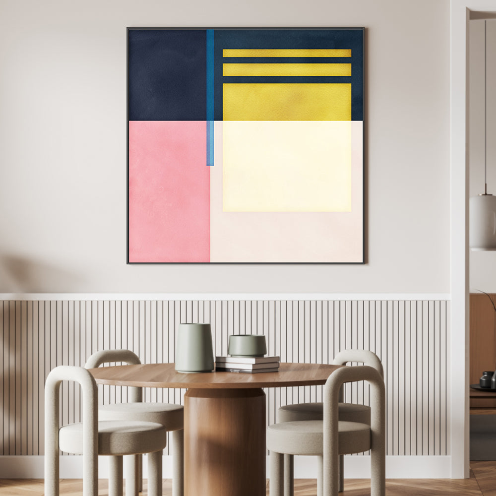 wall-art-print-canvas-poster-framed-Color Block Square, Style B , By Nina Blue-2