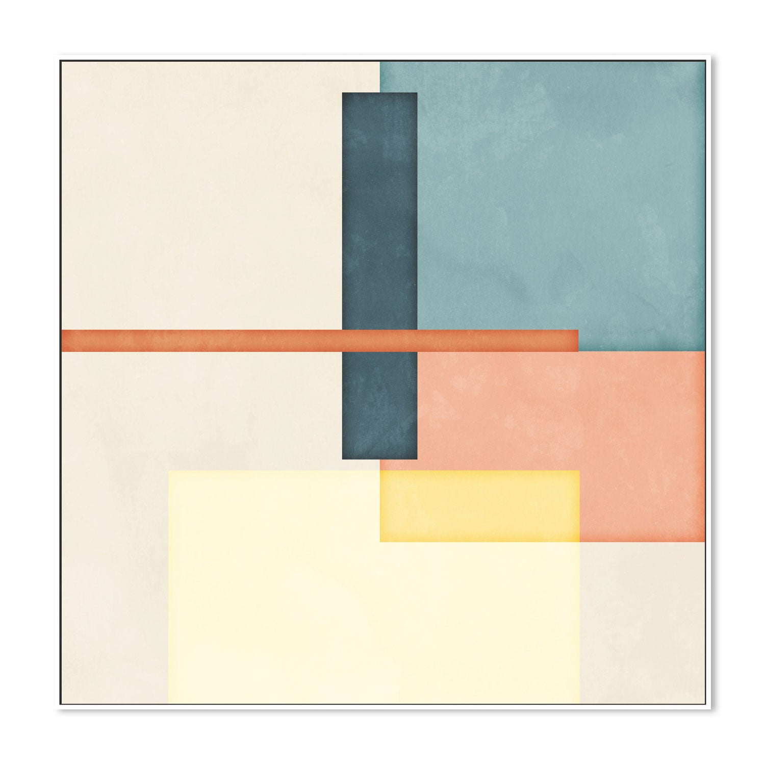 wall-art-print-canvas-poster-framed-Color Block Square, Style D , By Nina Blue-5