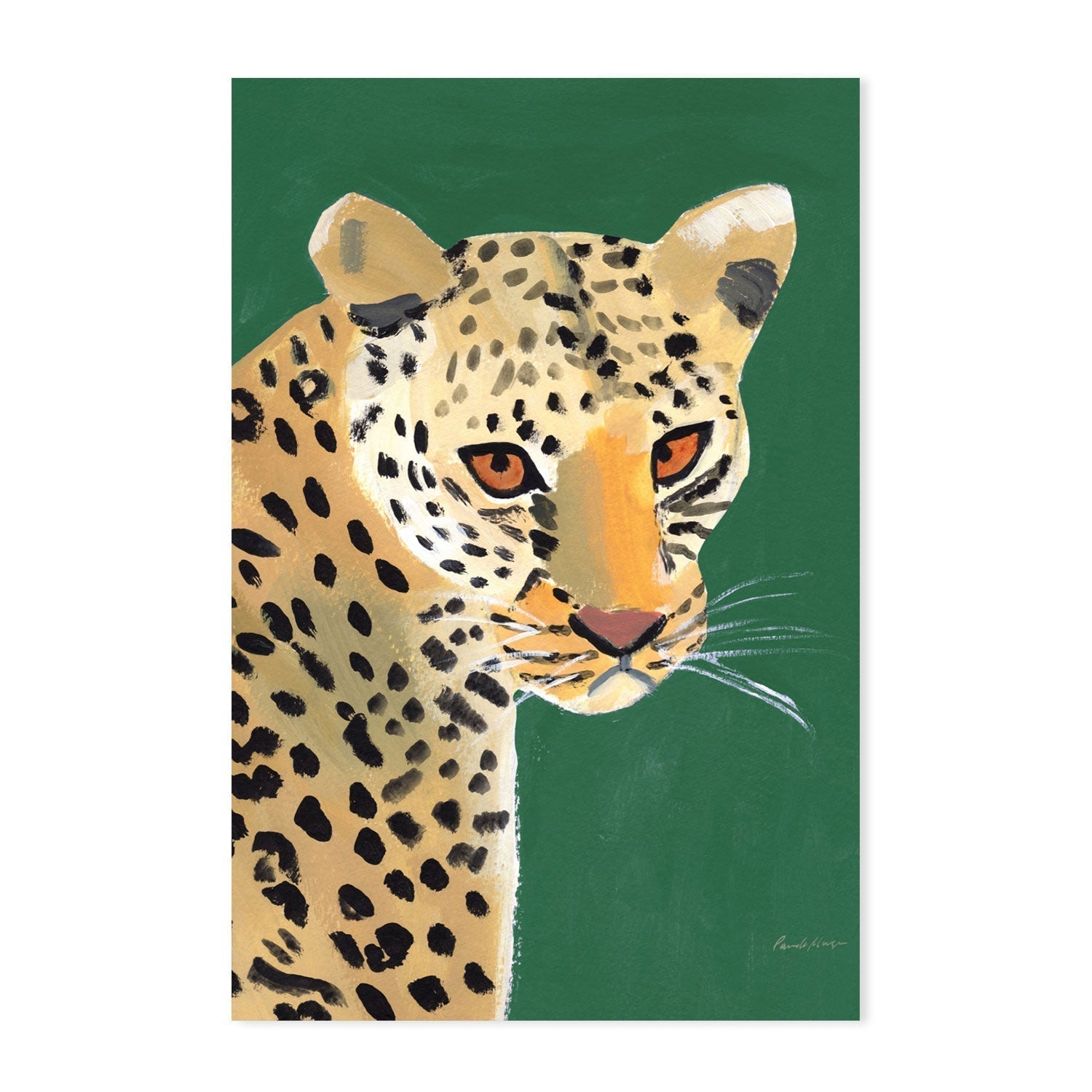 wall-art-print-canvas-poster-framed-Colorful Cheetah on Emerald-by-Pamela Munger-Gioia Wall Art