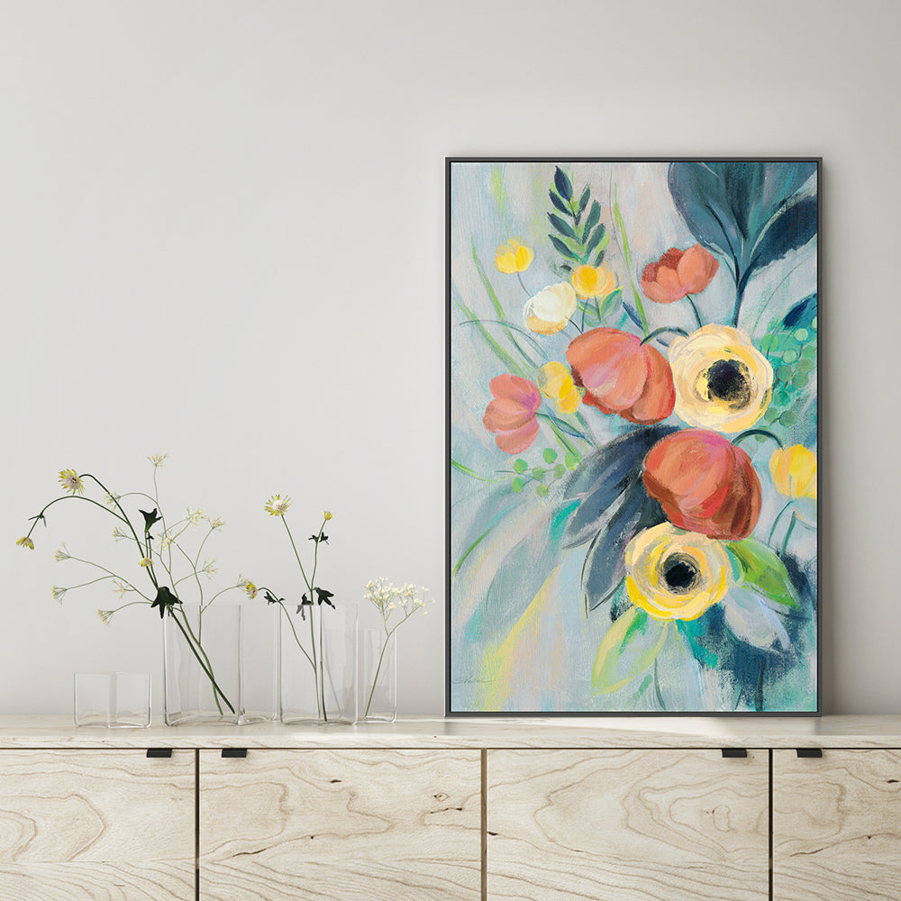 wall-art-print-canvas-poster-framed-Colorful Elegant Floral, Style B-by-Silvia Vassileva-Gioia Wall Art