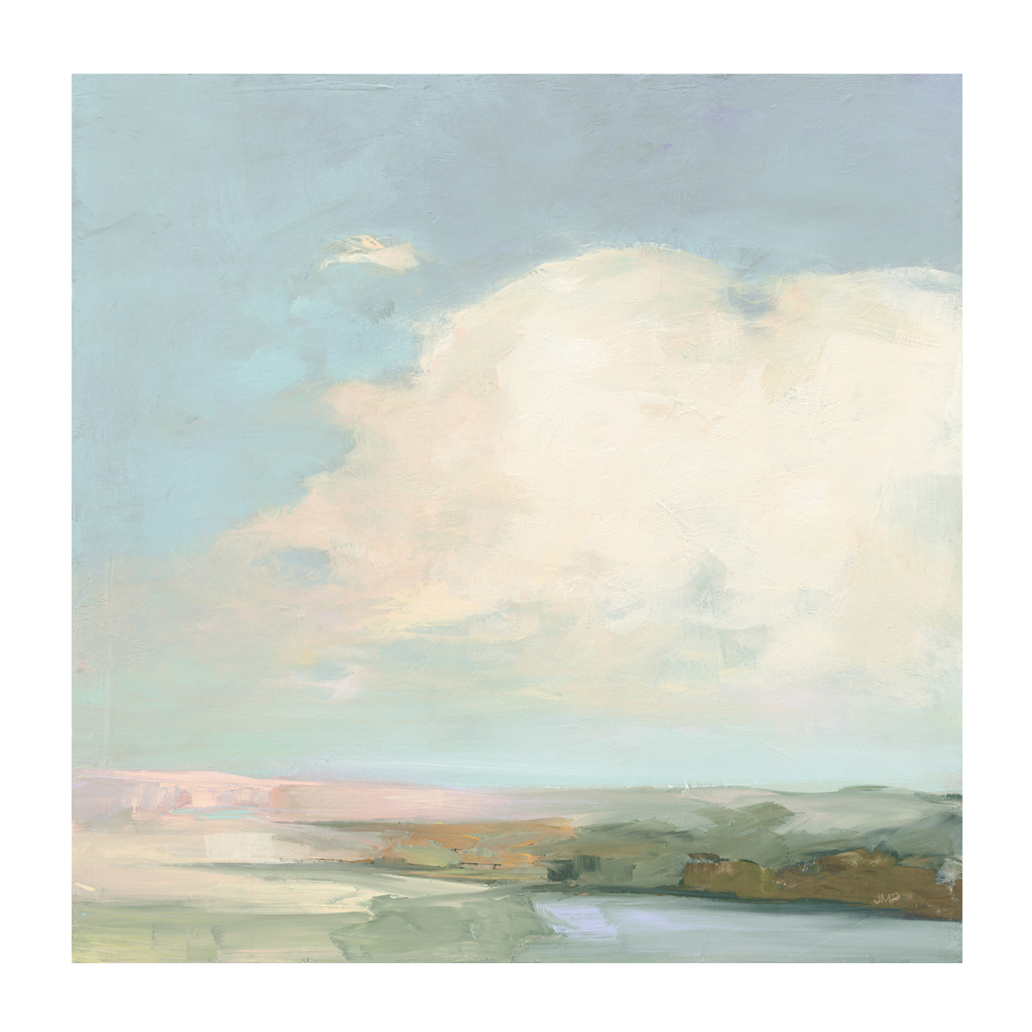 wall-art-print-canvas-poster-framed-Colorful Horizon Blue, Style B , By Julia Purinton-1