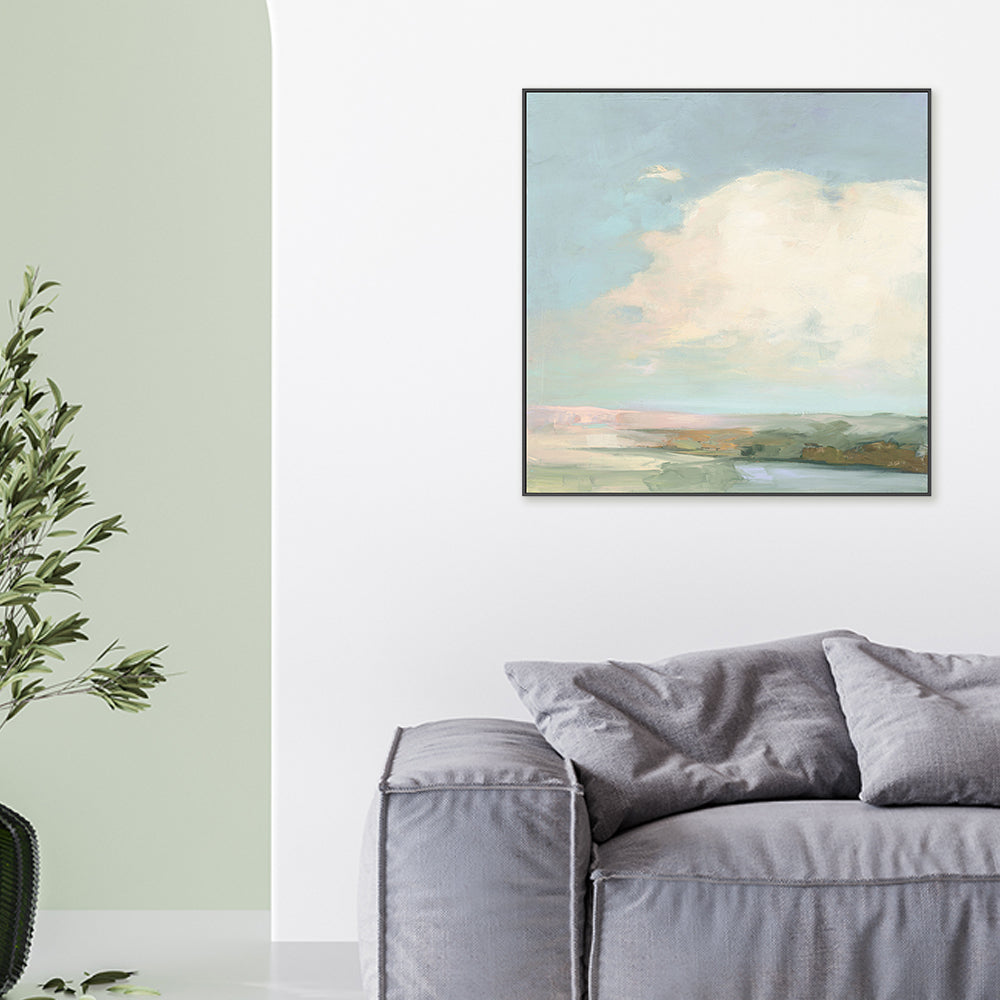 wall-art-print-canvas-poster-framed-Colorful Horizon Blue, Style B , By Julia Purinton-2