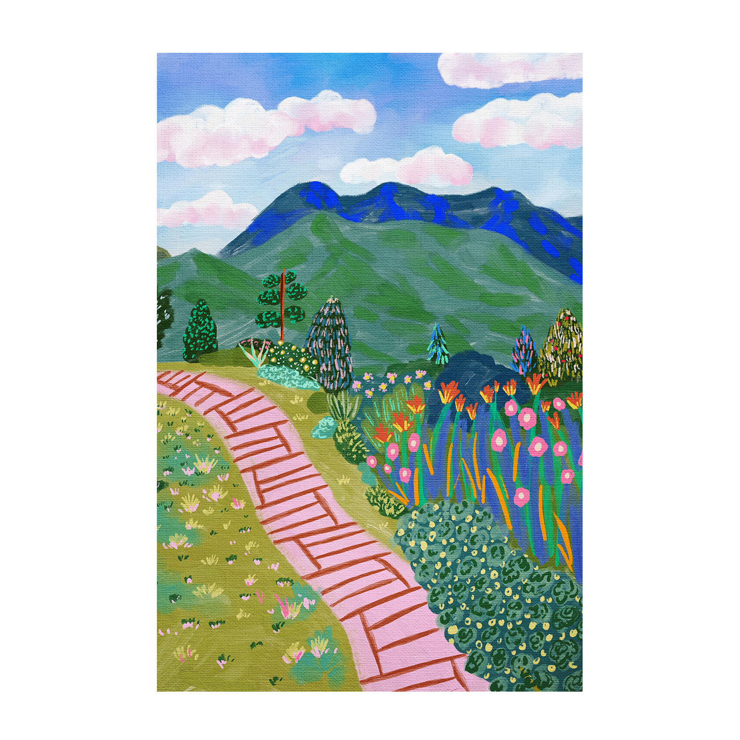 wall-art-print-canvas-poster-framed-Colorful Mountain , By Kartika Paramita-1